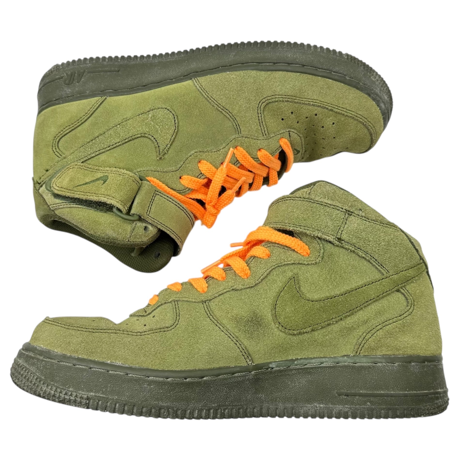 NIKE(ナイキ) AIR FORCE1 Mid Legion Green エアフォースワン ミッド リージョン グリーン 315123-302 27.0cm グリーン シューレース交換済