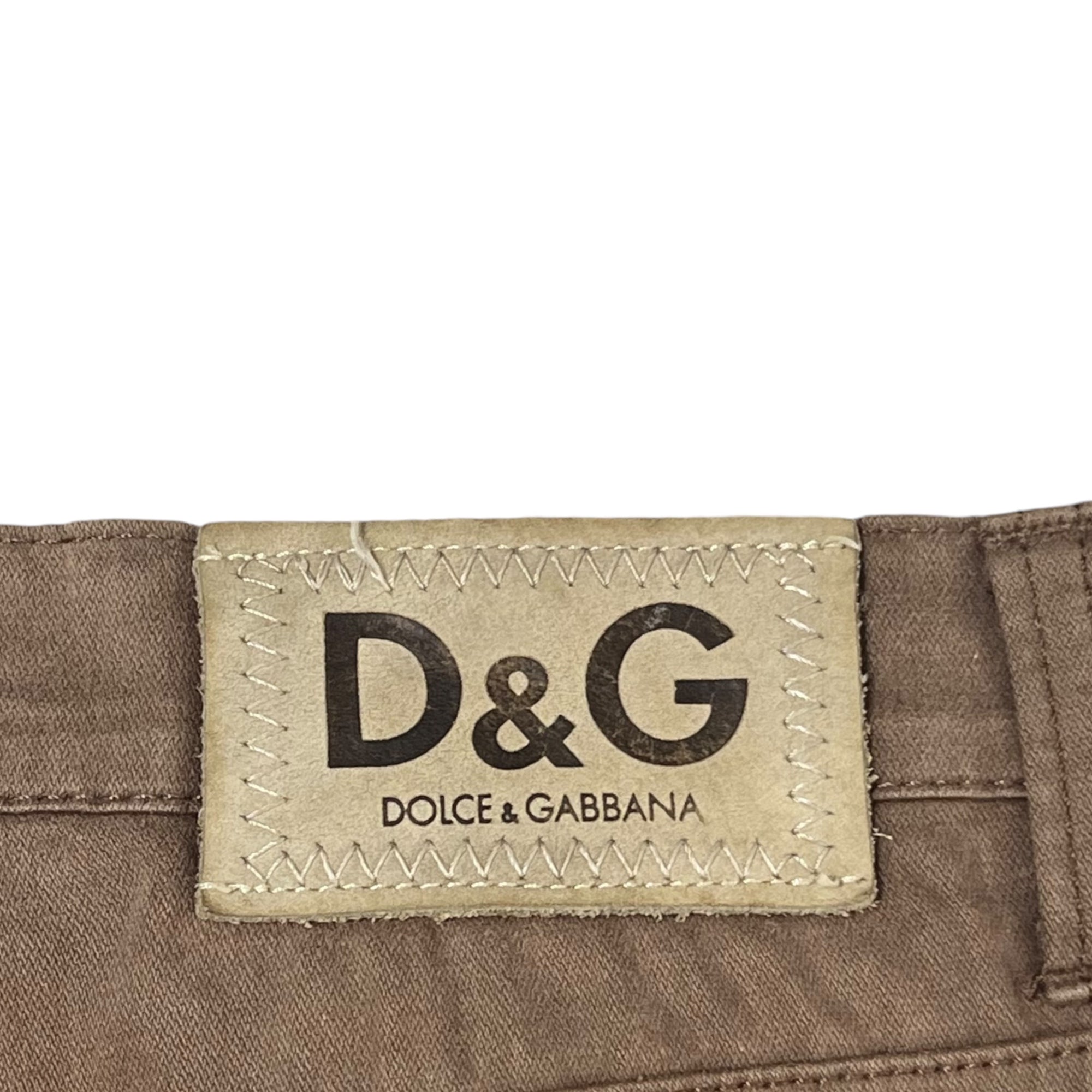 DOLCE&GABBANA(ドルチェ&ガッバーナドルガバ) 00's cotton trousers pants コットン トラウザー パンツ L イエロー Y2K