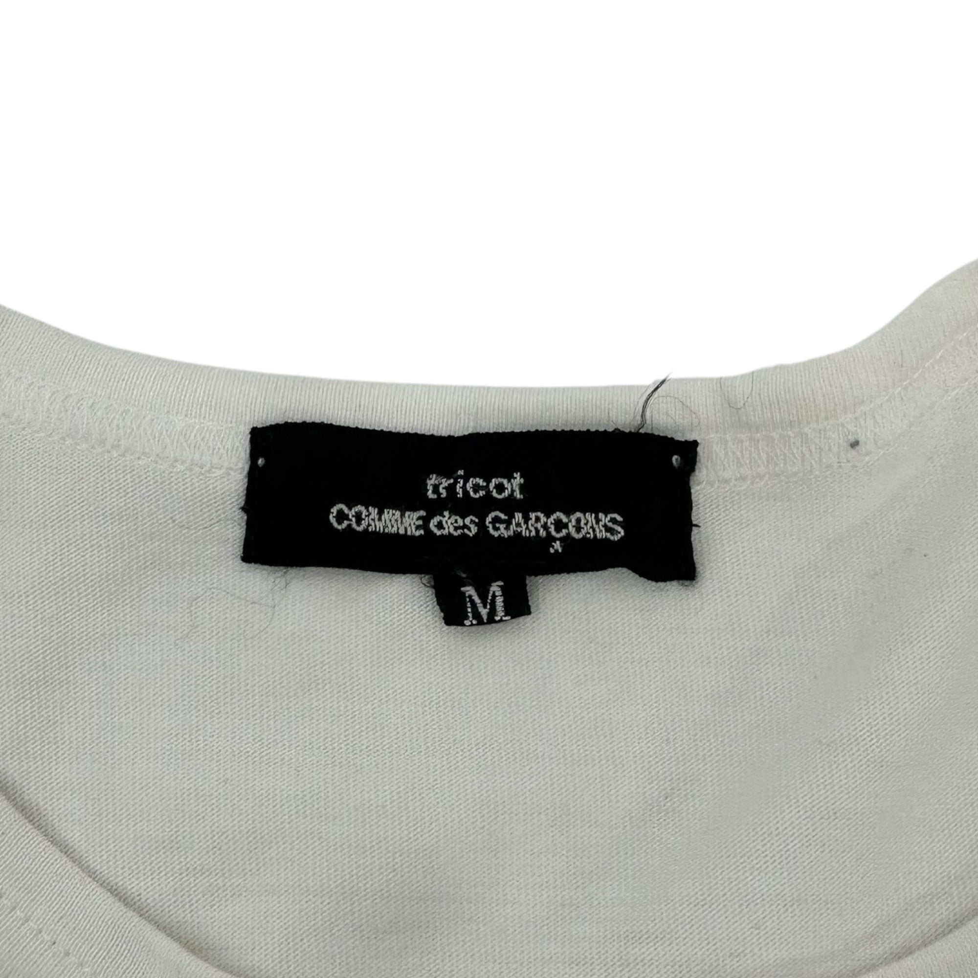 tricot COMME des GARCONS(トリココムデギャルソン) 10SS Flower Print Crew Neck T-Shirt フラワープリント クルーネック Tシャツ TE-T013 M ホワイト×ピンク AD2009