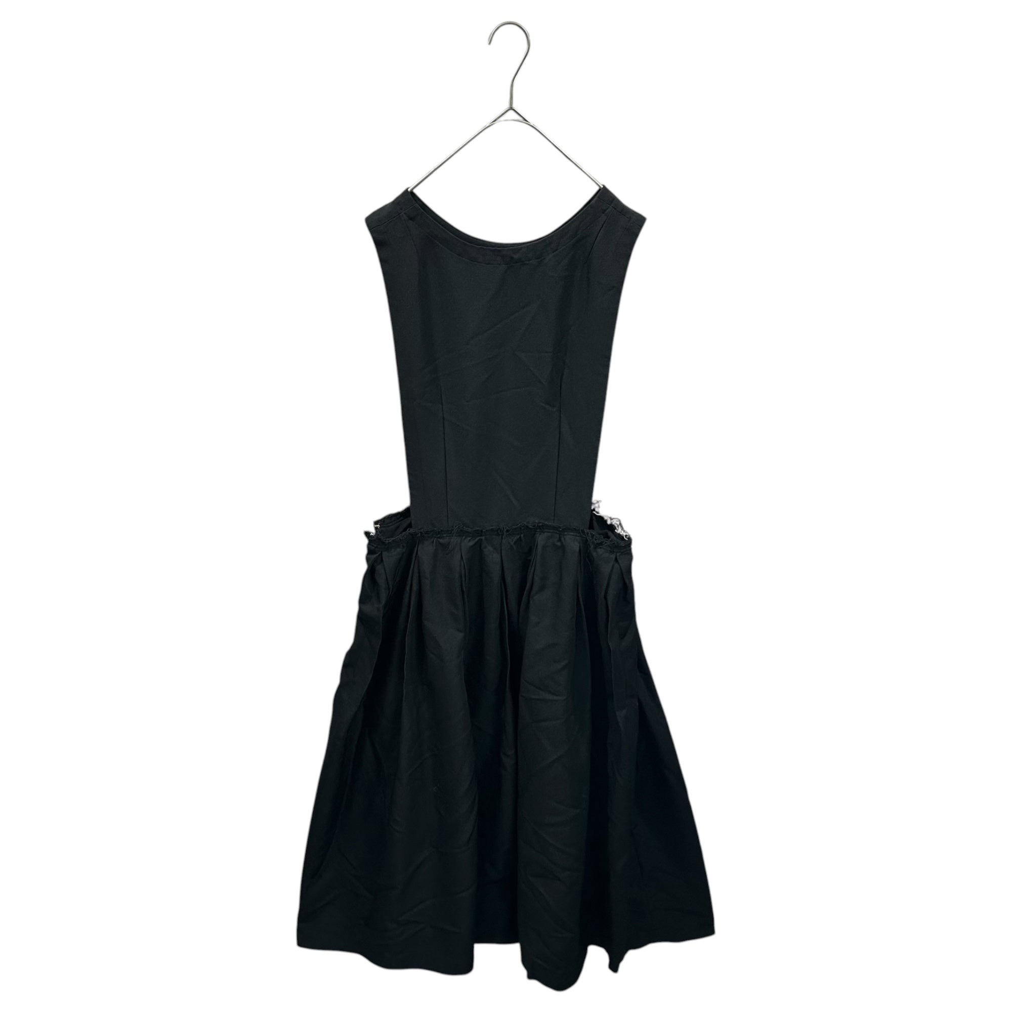 BLACK COMME des GARCONS(ブラックコムデギャルソン) 2024SS Asymmetrical Front-and-Back Polyester Felted Jumper Skirt 前後 アシンメトリー ポリ縮絨 ジャンパー スカート  1M-A001 S ブラック AD2023