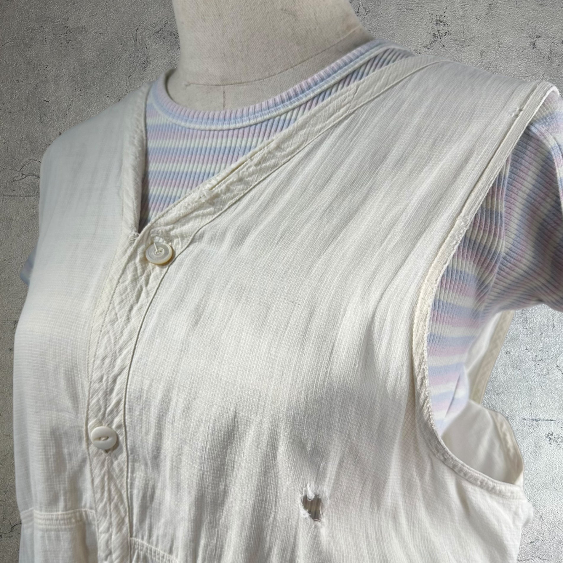 VINTAGE(ヴィンテージ) 20~30's patchwork underwear pants パッチワークのアンダーウェア パンツ M~Lサイズ程度 / 穴、キズ有 ホワイト