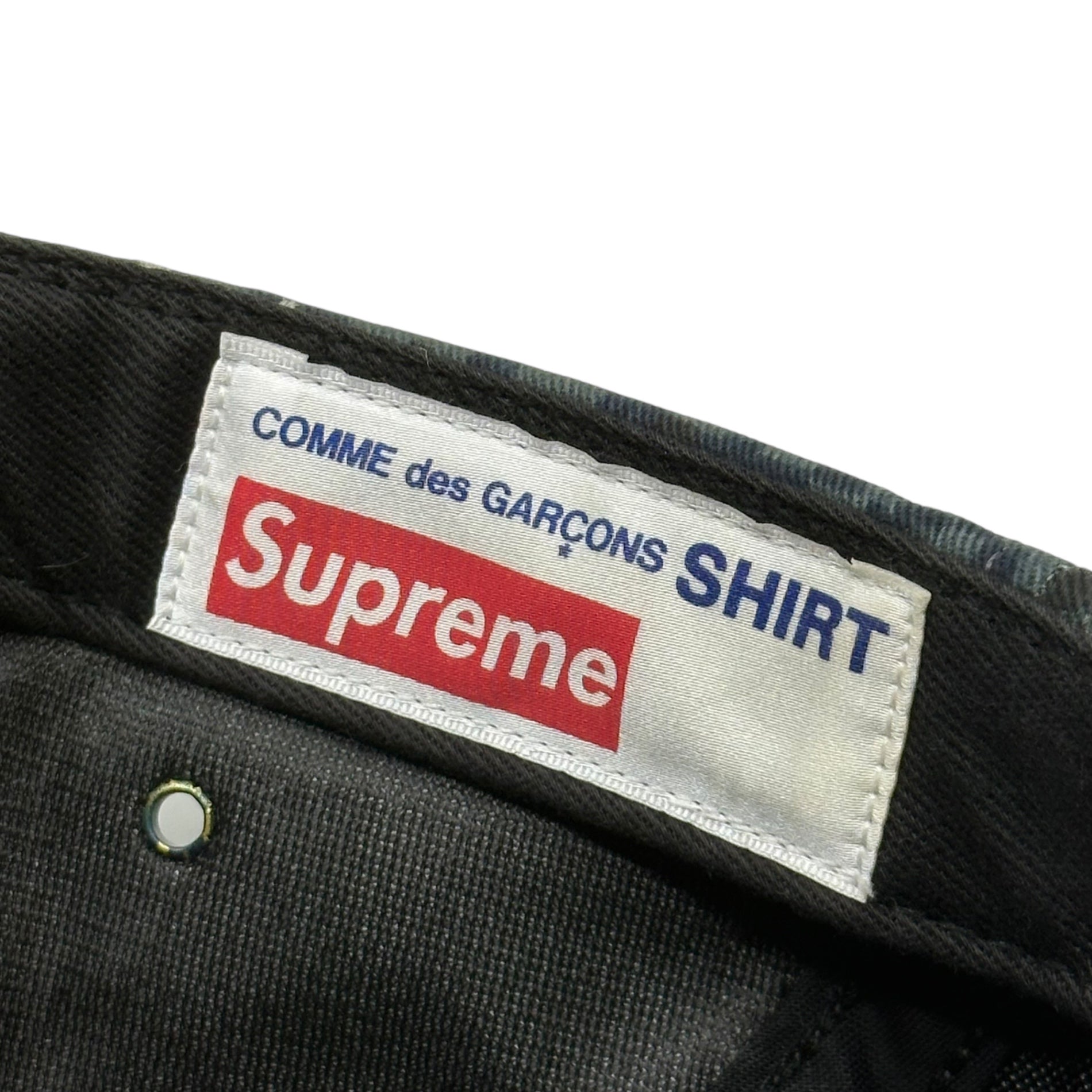 SUPREME × COMME des GARCONS SHIRT(シュプリーム × コムデギャルソンシャツ) 13SS Comme des Garcons SHIRT Camp Cap コムデギャルソンシャツ キャンプ キャップ デジカモ ネイビー×レッド