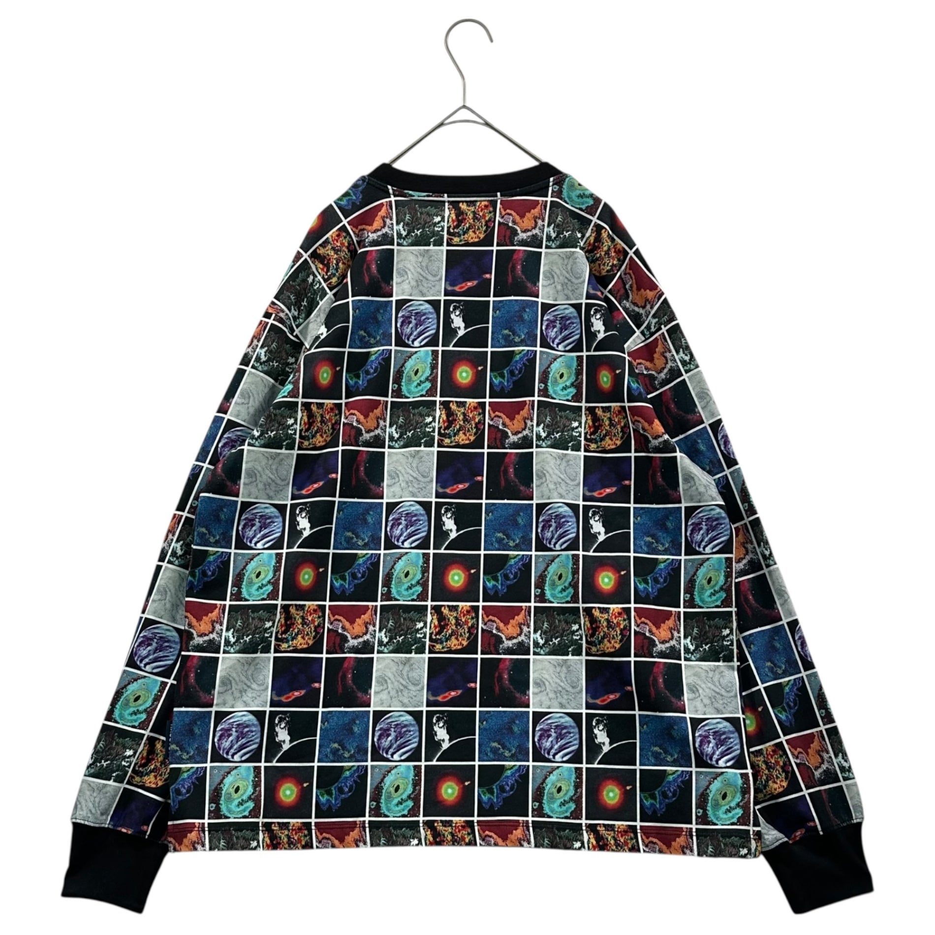 RASSVET(ラスベート) Space Panel Print L/S T-Shirt 宇宙 パネル プリント 長袖 カットソー PACC12T016-1 L ブラック×マルチカラー