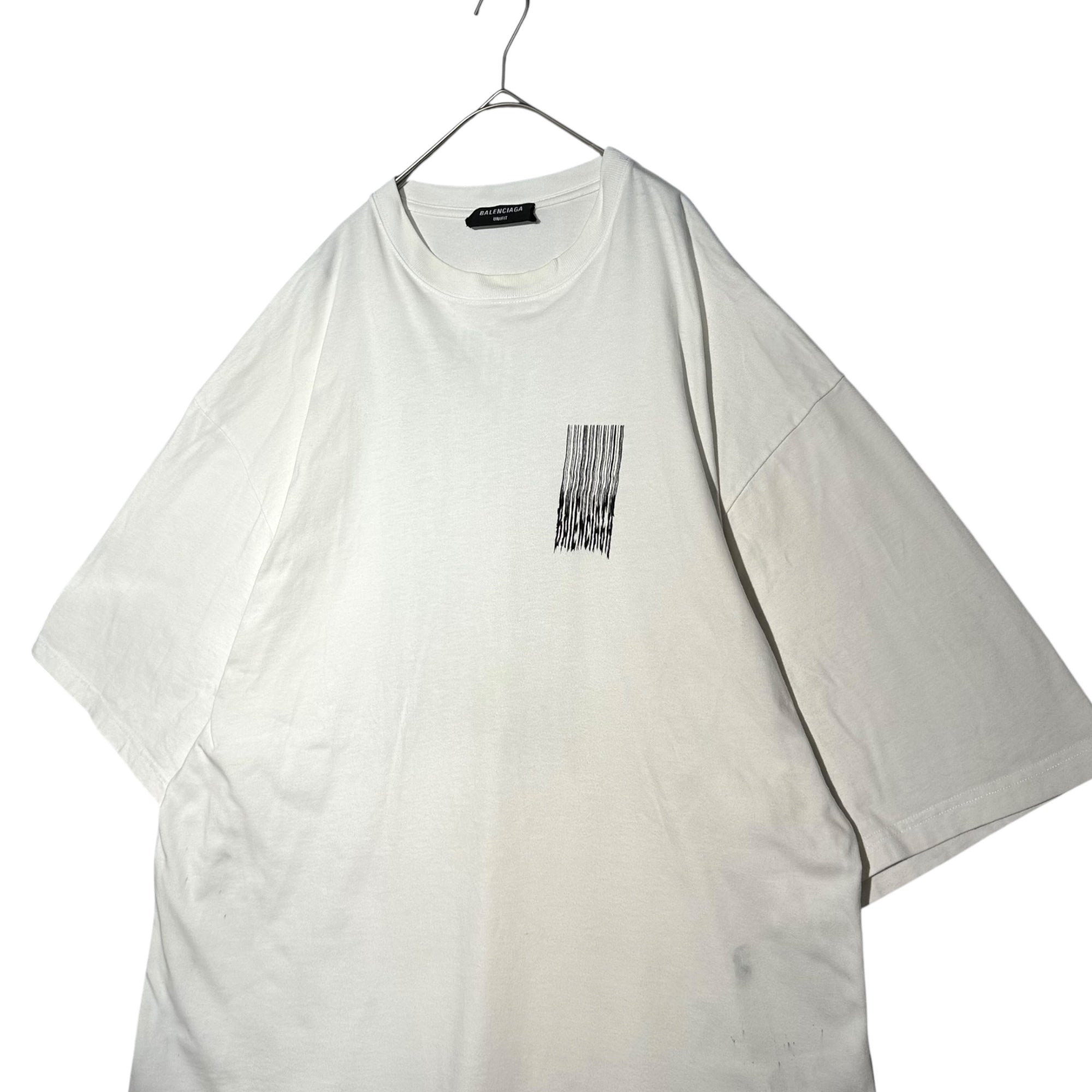 BALENCIAGA(バレンシアガ) 21AW Barcode Logo Graphic T-Shirt バーコード ロゴ グラフィック Tシャツ 661715 M ホワイト