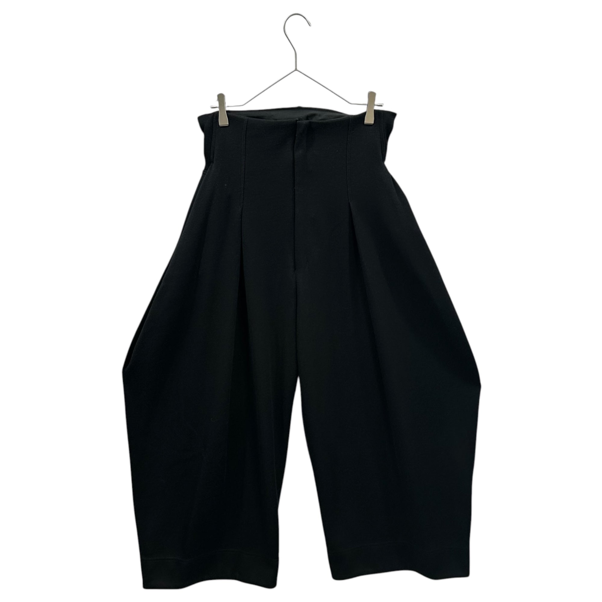 divka(ディウカ) 2023AW Wo/Co High-Waist Wide-leg Pants ウール コットン ハイウエスト ワイド パンツ DK24-CS02-P03 2 ブラック イージー