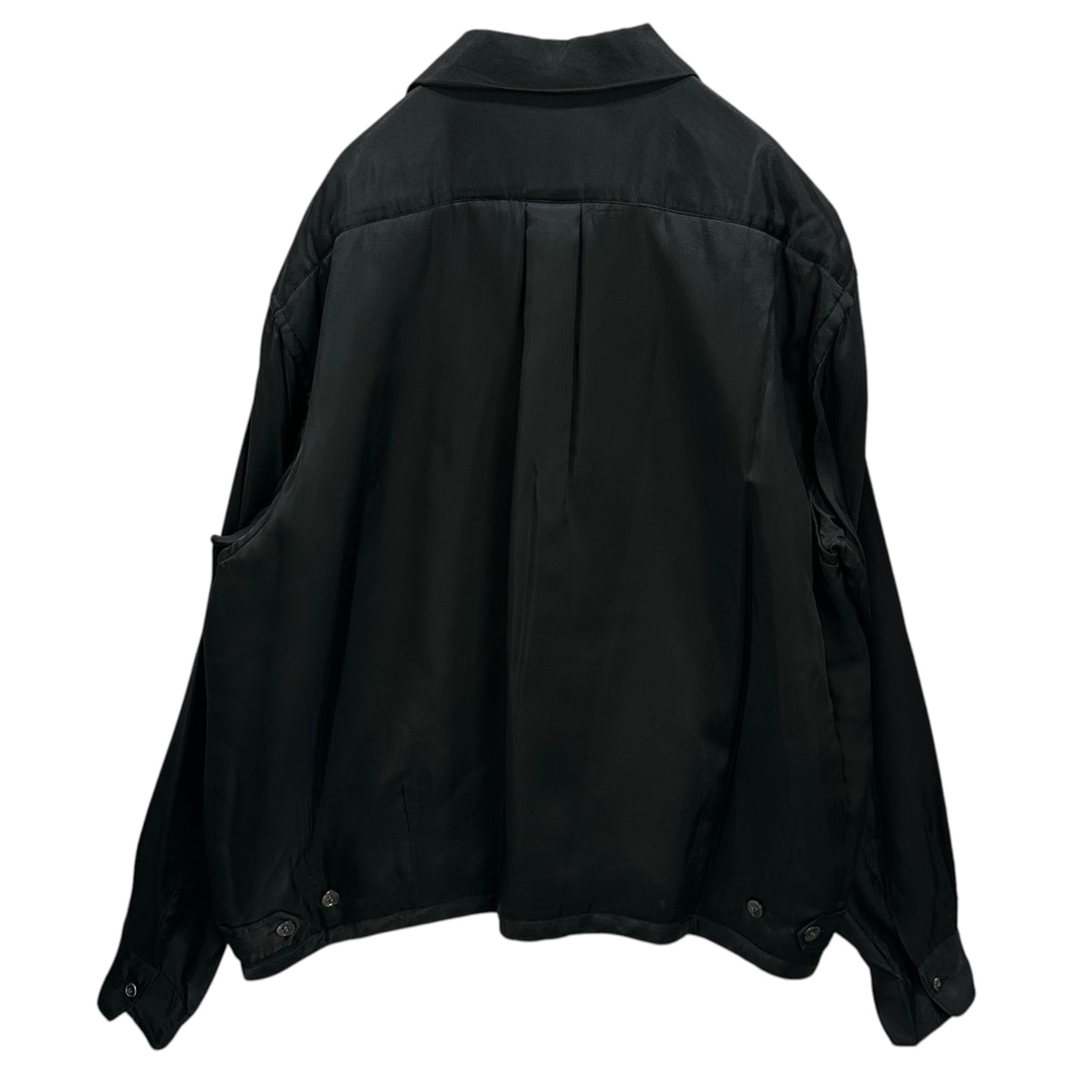 COMME des GARCONS SHIRT(コムデギャルソンシャツ) 1990's Vintage Padded Rayon Open-Collar Shirt ヴィンテージ 中綿 レーヨン オープン カラー シャツ M ブラック 90s アーカイブ