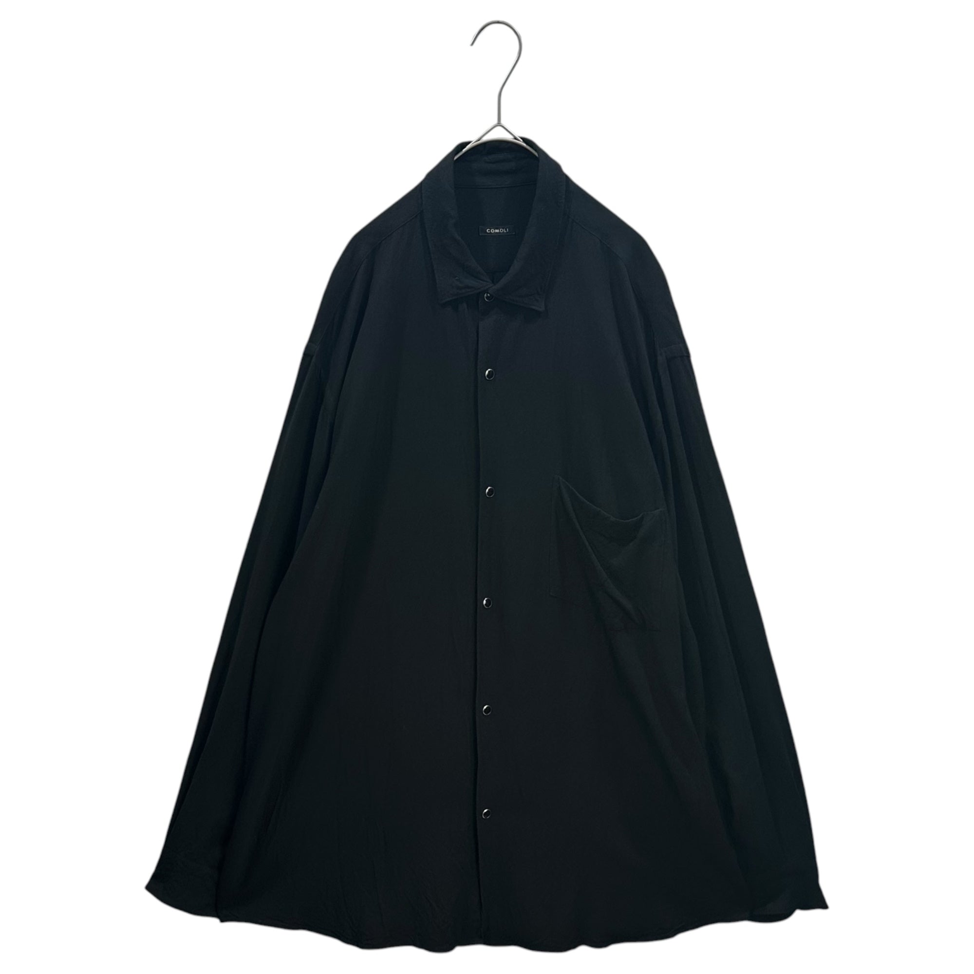 COMOLI(コモリ) 2026SS RAYON COMOLI SHIRTS レーヨン コモリ シャツ D01-02003 3 ブラック
