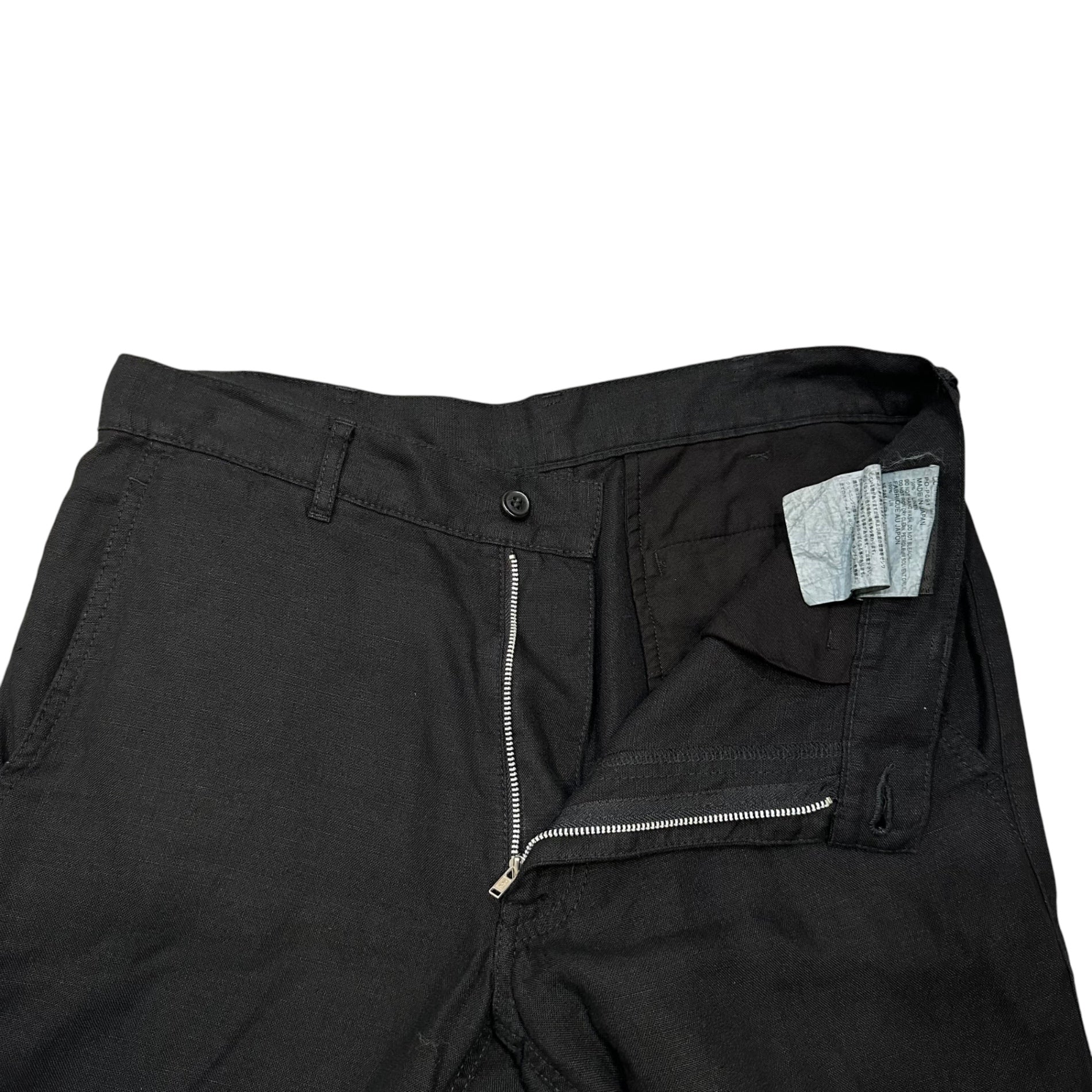 COMME des GARCONS HOMME PLUS(コムデギャルソンオムプリュス) 2015SS Linen Tapered Pants リネン テーパード パンツ PO-P091 M ブラック AD2014