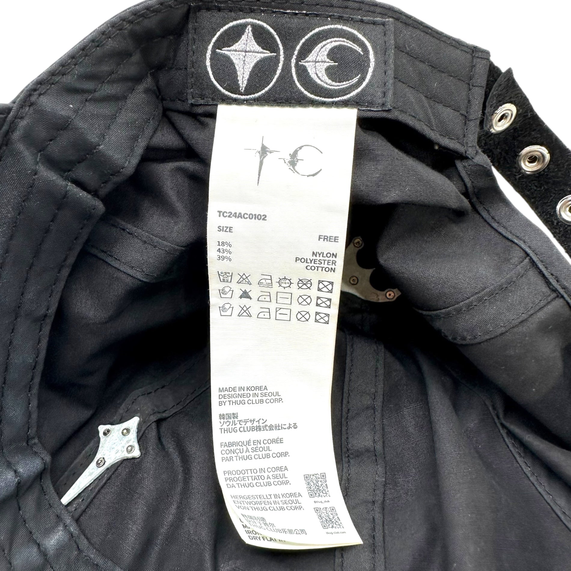 THUG CLUB(サグクラブ) 24SS SWORD CAP ソード キャップ TC24AC0102 FREE ブラック 帽子 ロゴ