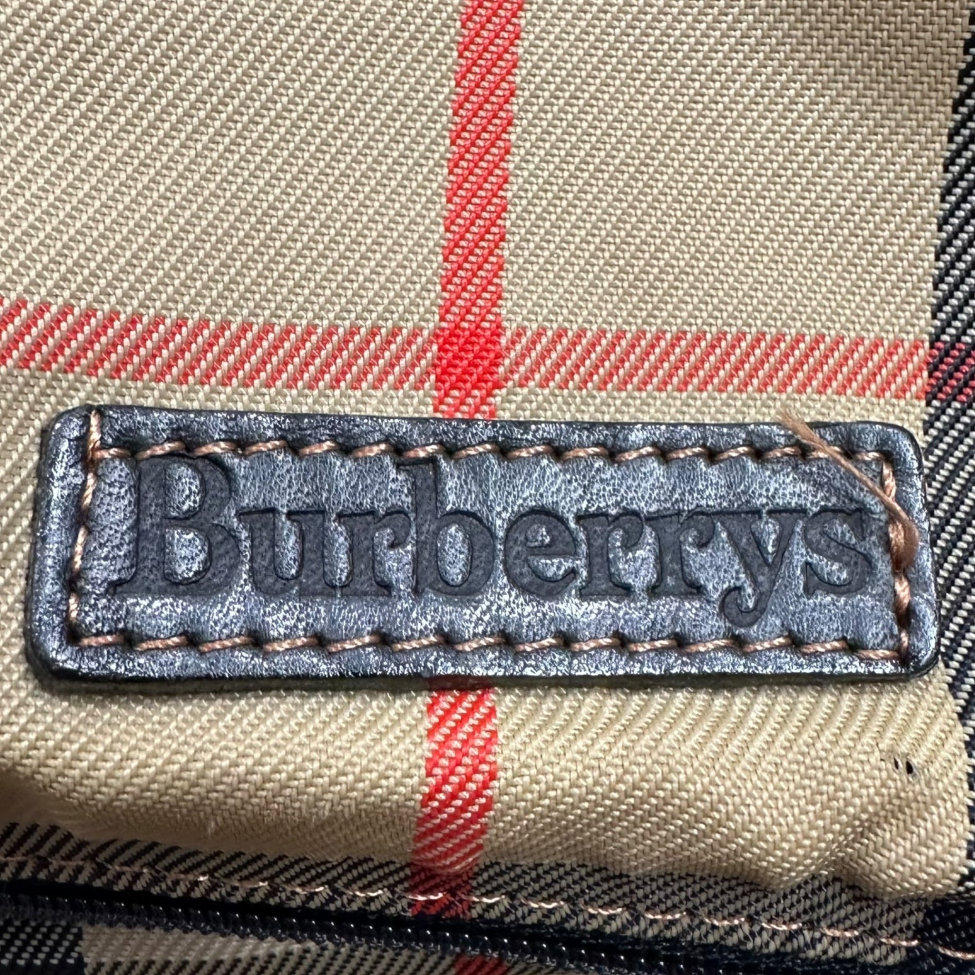 Burberry’s(バーバリーズ) Nova Check Lining Boston Bag ノヴァチェック ライニング ボストンバッグ ブラック 旅行鞄
