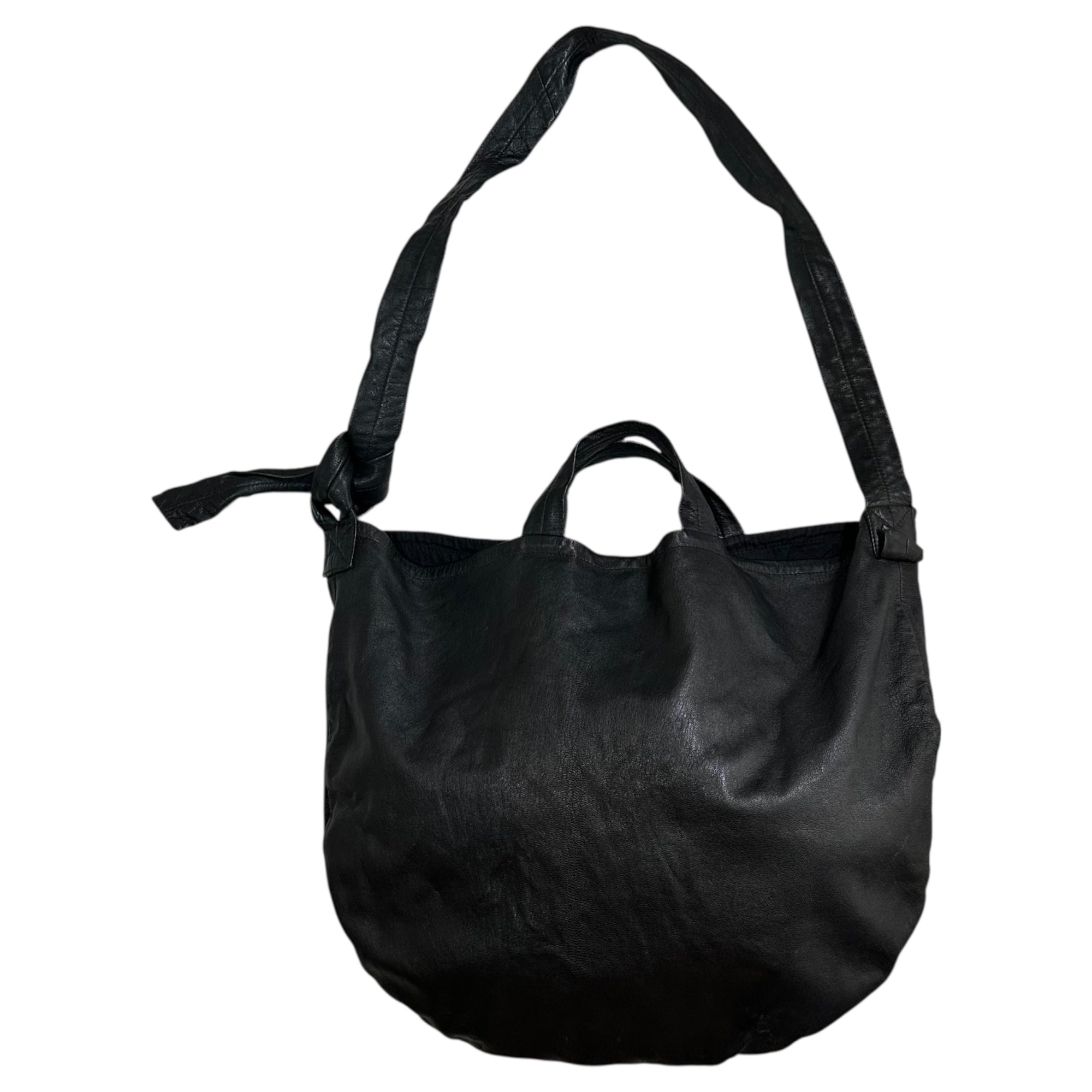 REN(レン) 2WAY LEATHER BAG 2ウェイ レザー バッグ ブラック