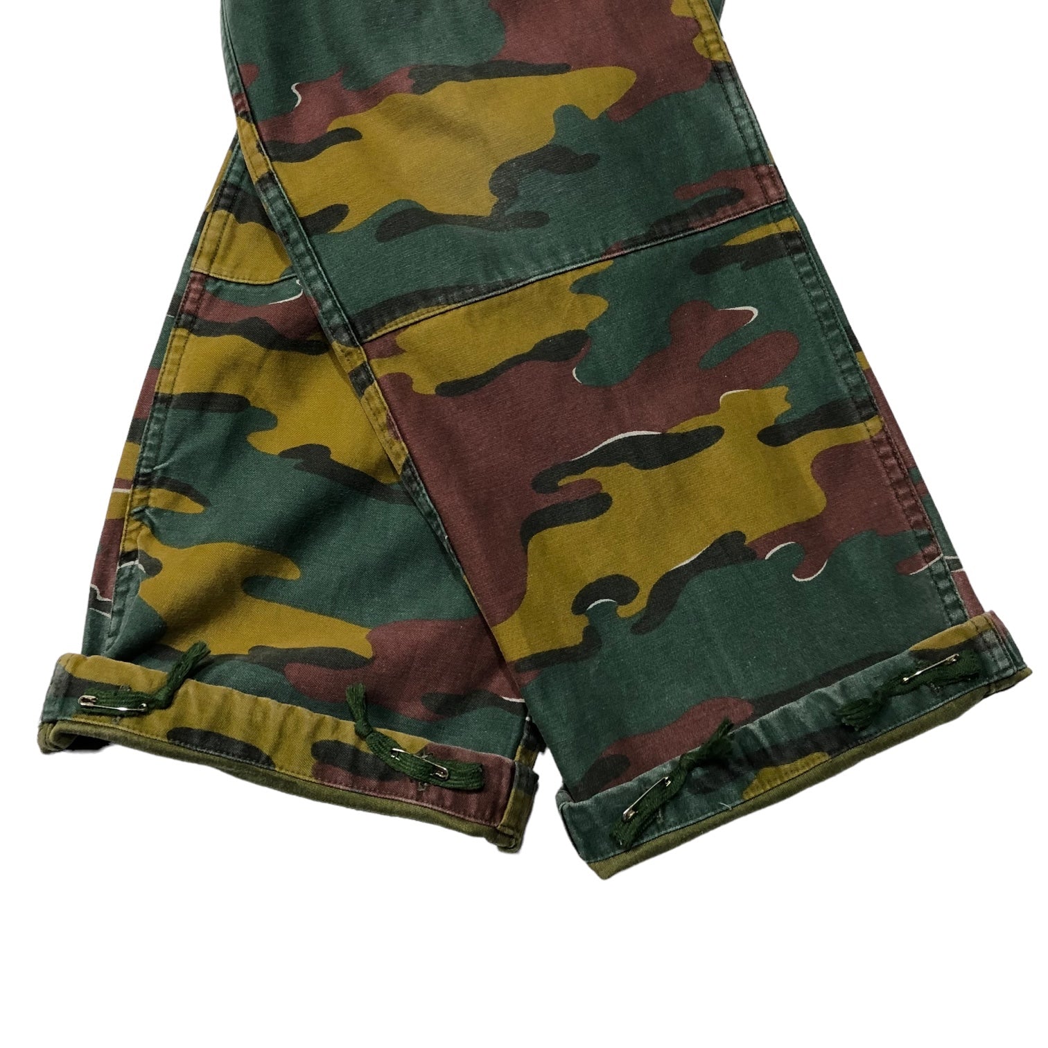 belgian army(ベルギー軍) M-90 Jigsaw camo double knee cargo pants ジグゾーカモ ダブルニー カーゴ パンツ 表記消え(L程度) ブラウン×グリーン カモフラ