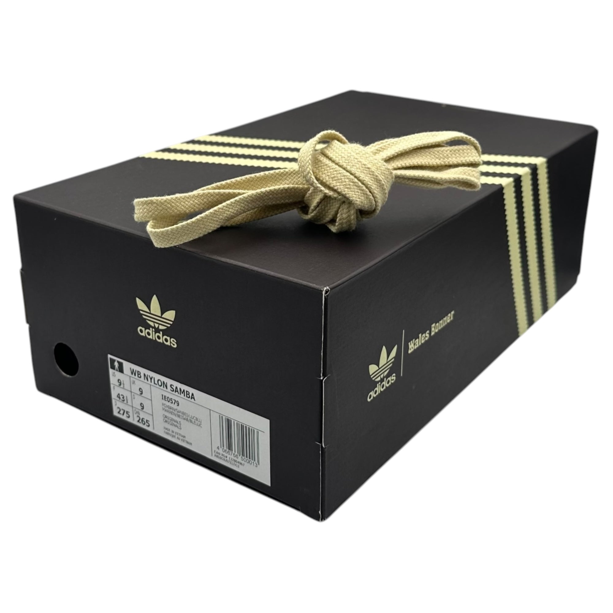 adidas×WALES BONNER(アディダス×ウェールズボナー) Samba Nylon Low "Fox Brown/Sandy Beige/Lucky Blue" サンバ ナイロン ロー IE0579 27.5cm ボルドー×ライトブルー ローカット スニーカー コラボ