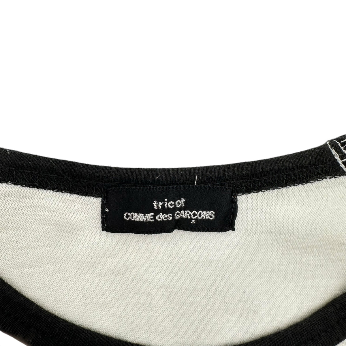 tricot COMME des GARCONS(トリココムデギャルソン) 2005SS Action Graphic Long Sleeve Raglan T-Shirt グラフィック 長袖 ラグラン 表記消(M程度) ホワイト×ブラック×レッド 2000's