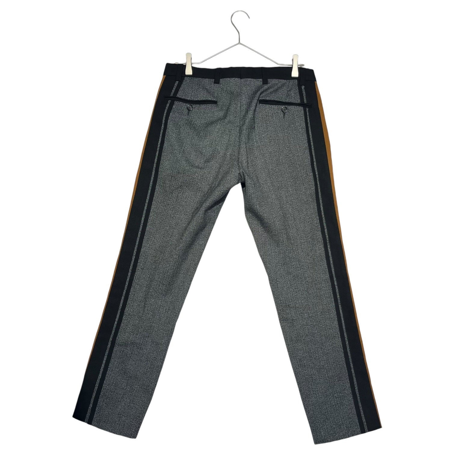 DOLCE&GABBANA(ドルチェ&ガッバーナドルガバ) Side line switching pants サイドライン 切替 スラックス  GYW9ET 44(S程度) グレー×オレンジ パンツ