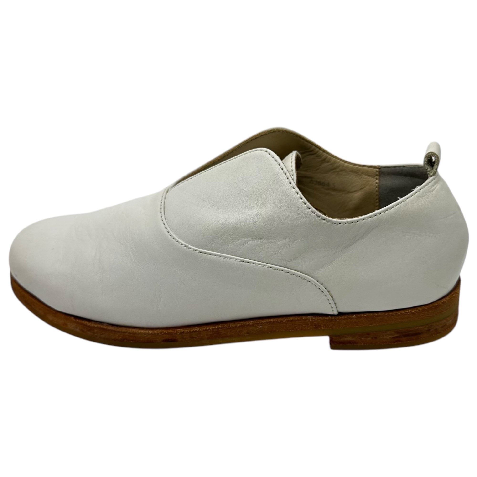CABANE de zucca(カバンドズッカ) TYPE ZU61-CZ62 Shoelace-less leather shoes シューレース レス レザー シューズ 革靴 スリッポン ZU61-CZ62 S(24.5~25cm程度) ホワイト