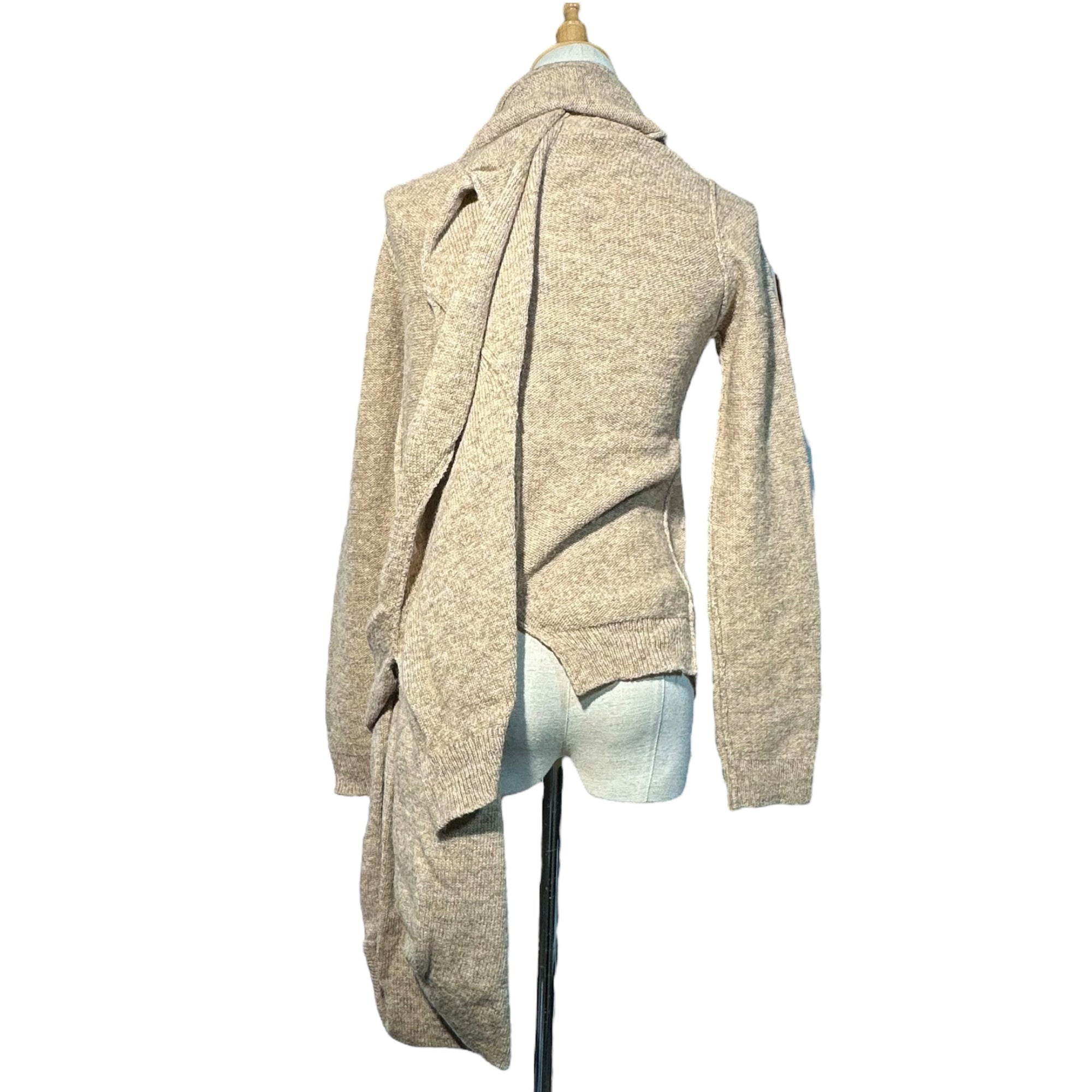 Y's(ワイズ) Buttonless modified knit cardigan ボタンレス 変形 ニット カーディガン YV-K06-173 3(L程度) ベージュ