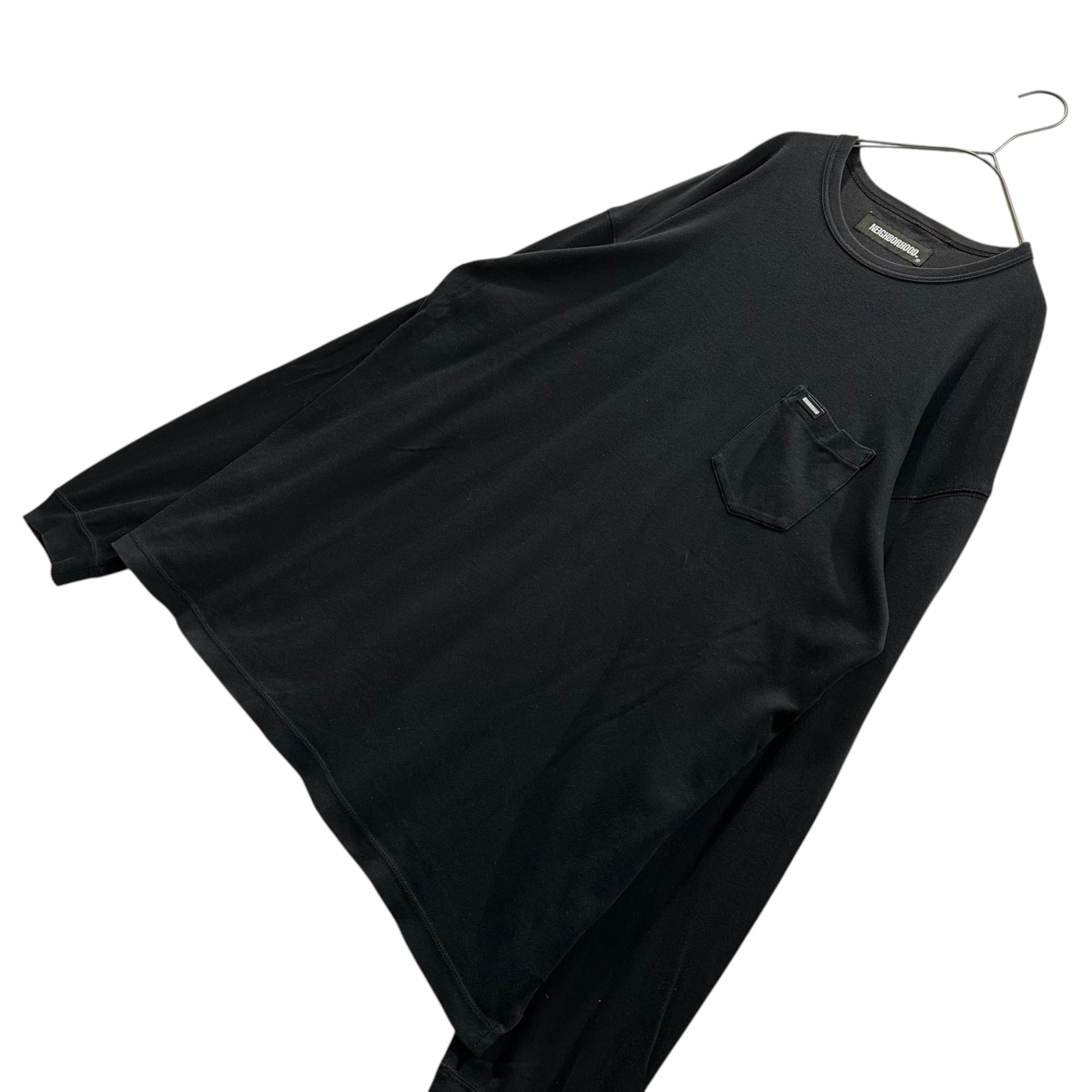 NEIGHBORHOOD(ネイバーフッド) 20ss One-point logo long-sleeved T-shirt ワンポイント ロゴ 長袖 Tシャツ 202lNH-CSM01 S ブラック