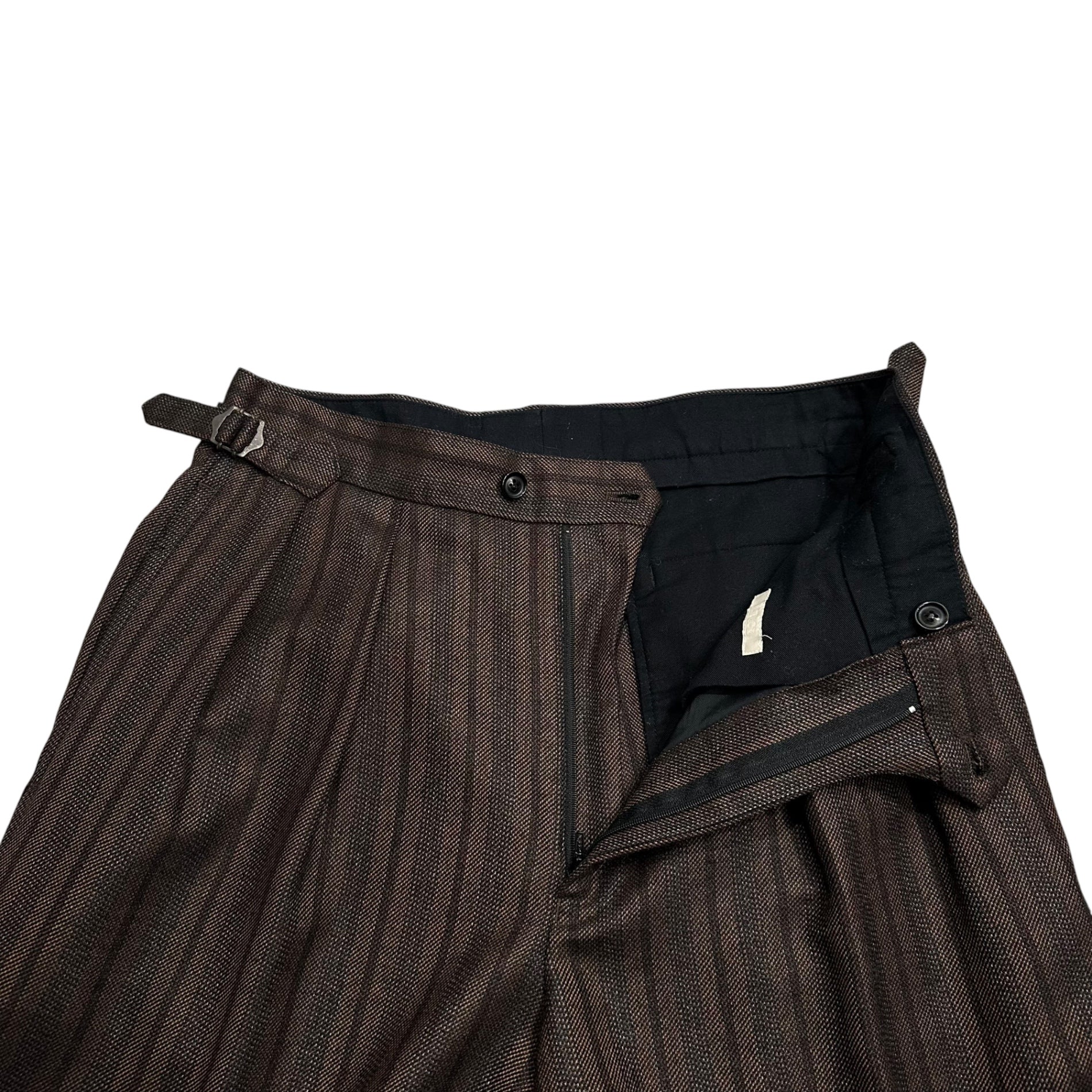 ULTERIOR(アルテリア) 2022AW STRIPE FLANNEL WIDE TROUSER ストライプ フランネル ワイド トラウザーズ ULPT34-FC098-B 3 ブラウン スラックス パンツ