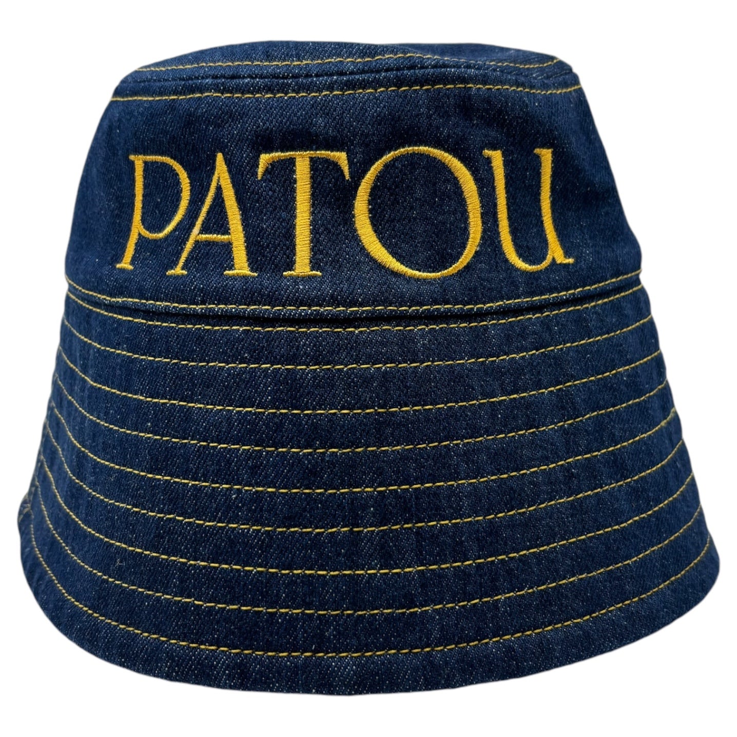 PATOU(パトゥ) Cotton denim PATOU bucket hat コットン デニム パトゥ バケットハット 23S-AC027-0008 XS-S インディゴ 帽子