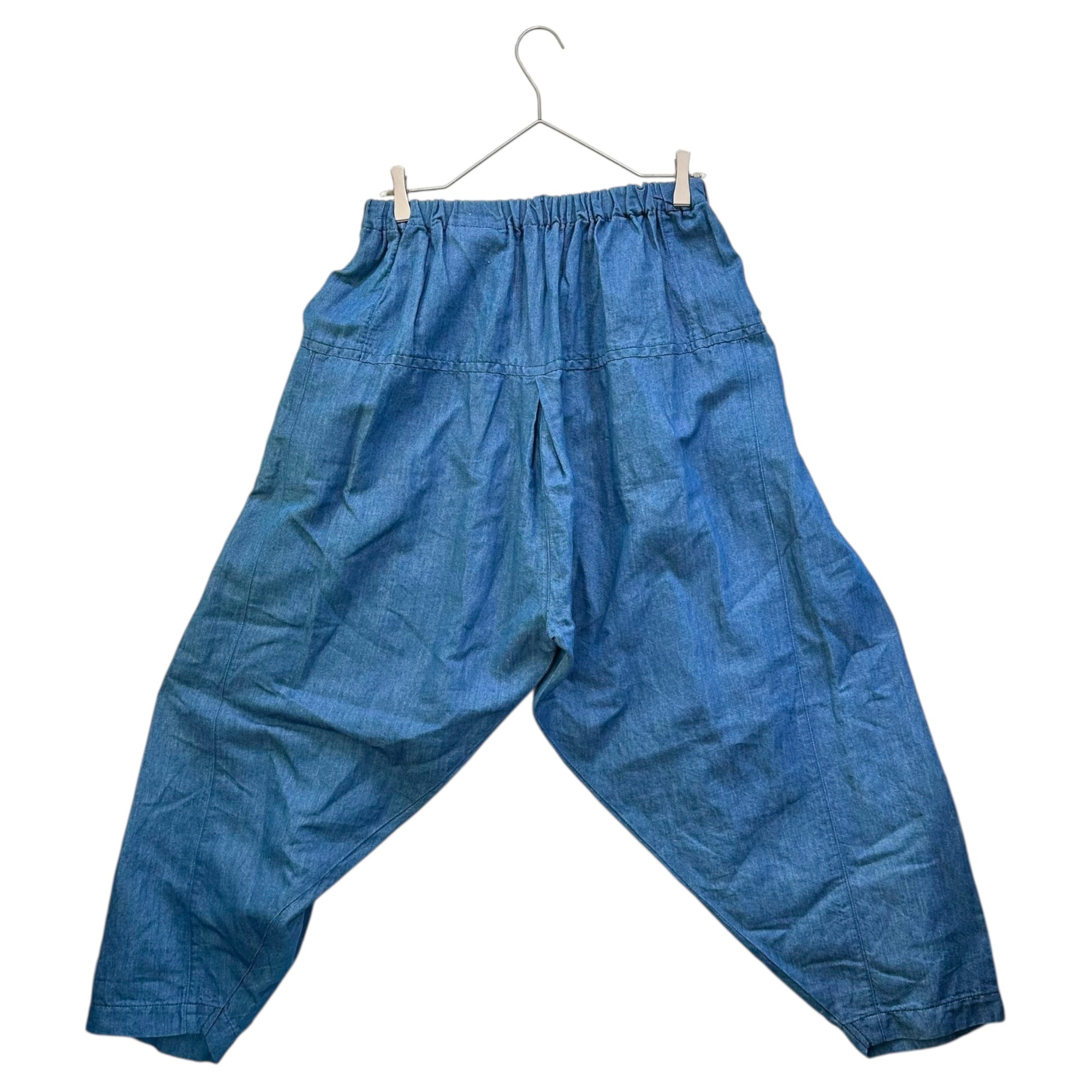 TAO(タオ) 24SS Cotton Linen Denim Washed Waist Elastic Pants コットン リネン デニム 製品洗 ウエストゴム パンツ TM-P014 FREE ライトインディゴ AD2023