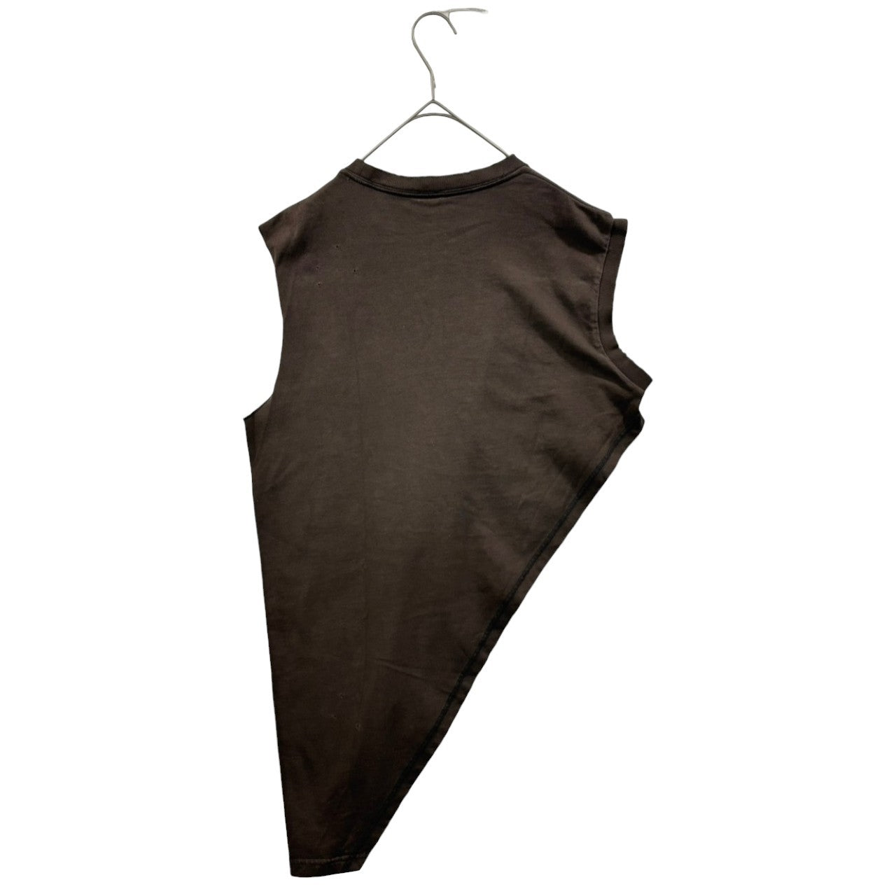 NUMBER (N)INE(ナンバーナイン) Night Crawler Distressed Asymmetrical Sleeveless T-Shirt ダメージ加工 アシンメトリー ノースリーブ Tシャツ 3(M) ブラウン 通称：エミリー期