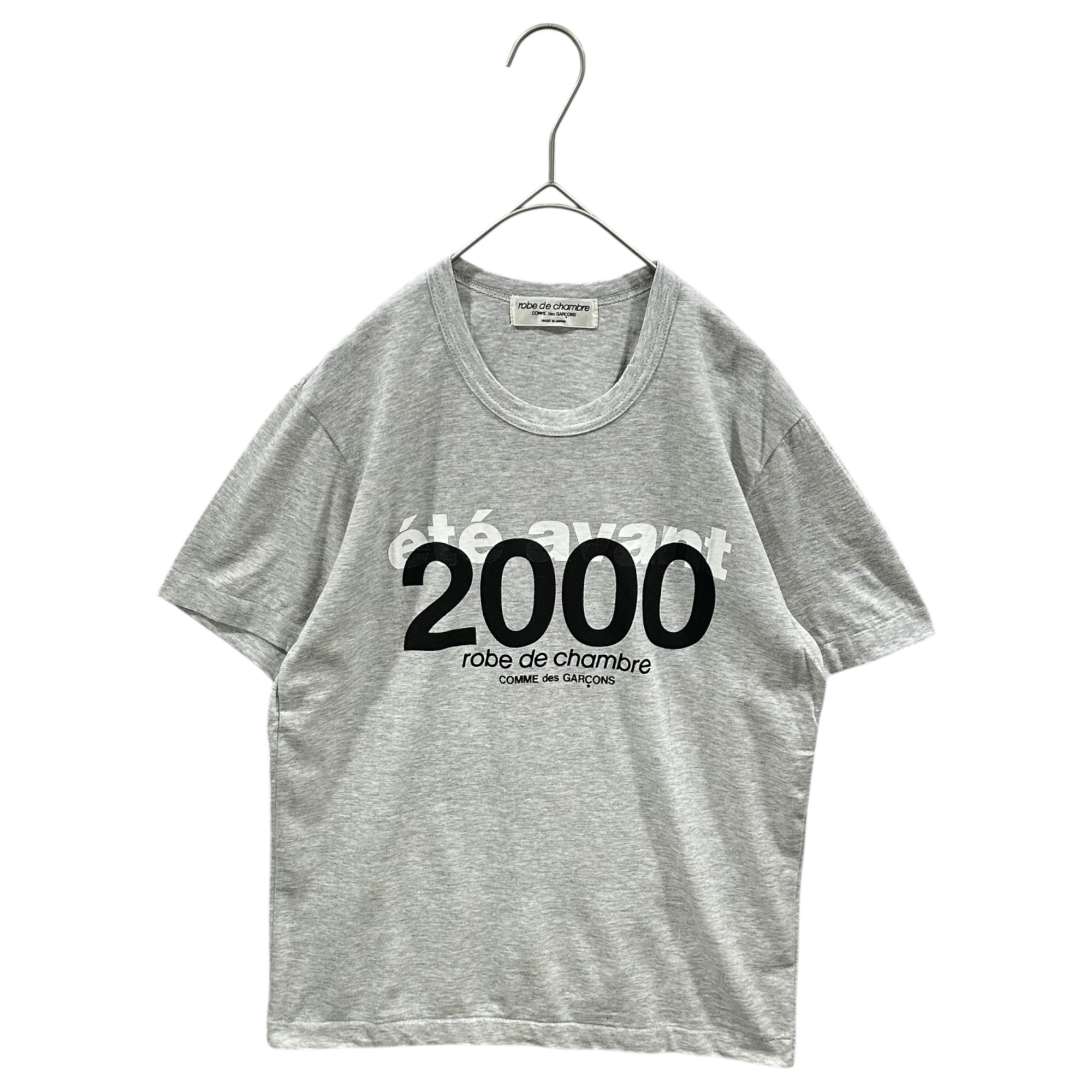 robe de chambre COMME des GARCONS(ローブドシャンブルコムデギャルソン) 1999SS ete avant 2000 Printed Crew-Neck T-Shirt プリント クルーネック Tシャツ RT-100290 FREE グレー×ブラック×ホワイト