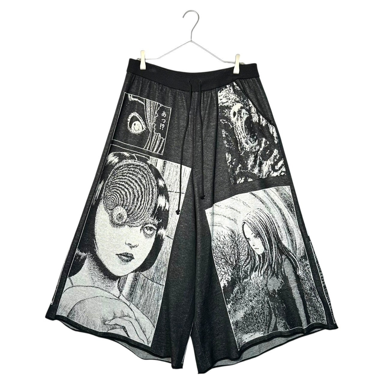 S'YTE × Junji ITO(サイト × ジュンジ イトウ) 20AW Tomie Front Back Placement Easy Jersey Jacquard Hakama Pants 富江 フロント バック 配置 イージー ジャガード 袴 パンツ UJ-K41-614 3(L程度) ブラック 伊藤潤二氏デビュー作 富江 名作コラボ