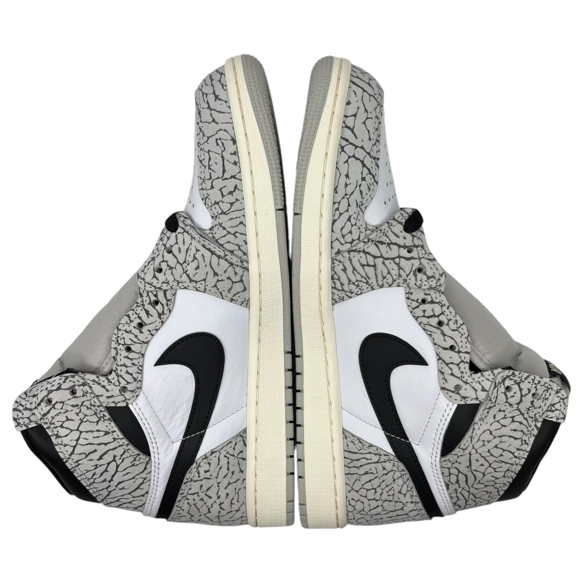 NIKE(ナイキ) Air Jordan 1 High OG "White Cement/Safari" エアジョーダン1 ハイ ホワイト セメント DZ5485-052 27cm ホワイト×グレー 箱付　ハイカット スニーカー