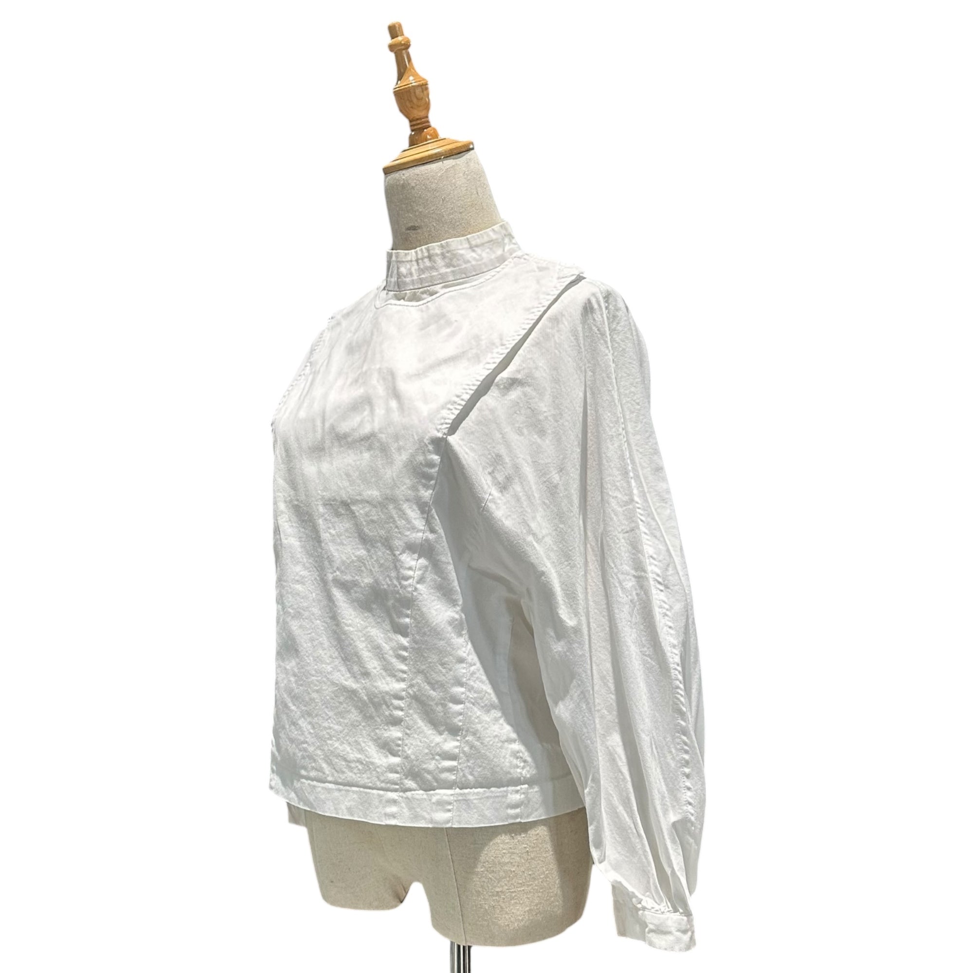 Laula(ラウラ) Switched sleeve L/S shirt 袖 切替 長袖 シャツ 2(M程度) ホワイト
