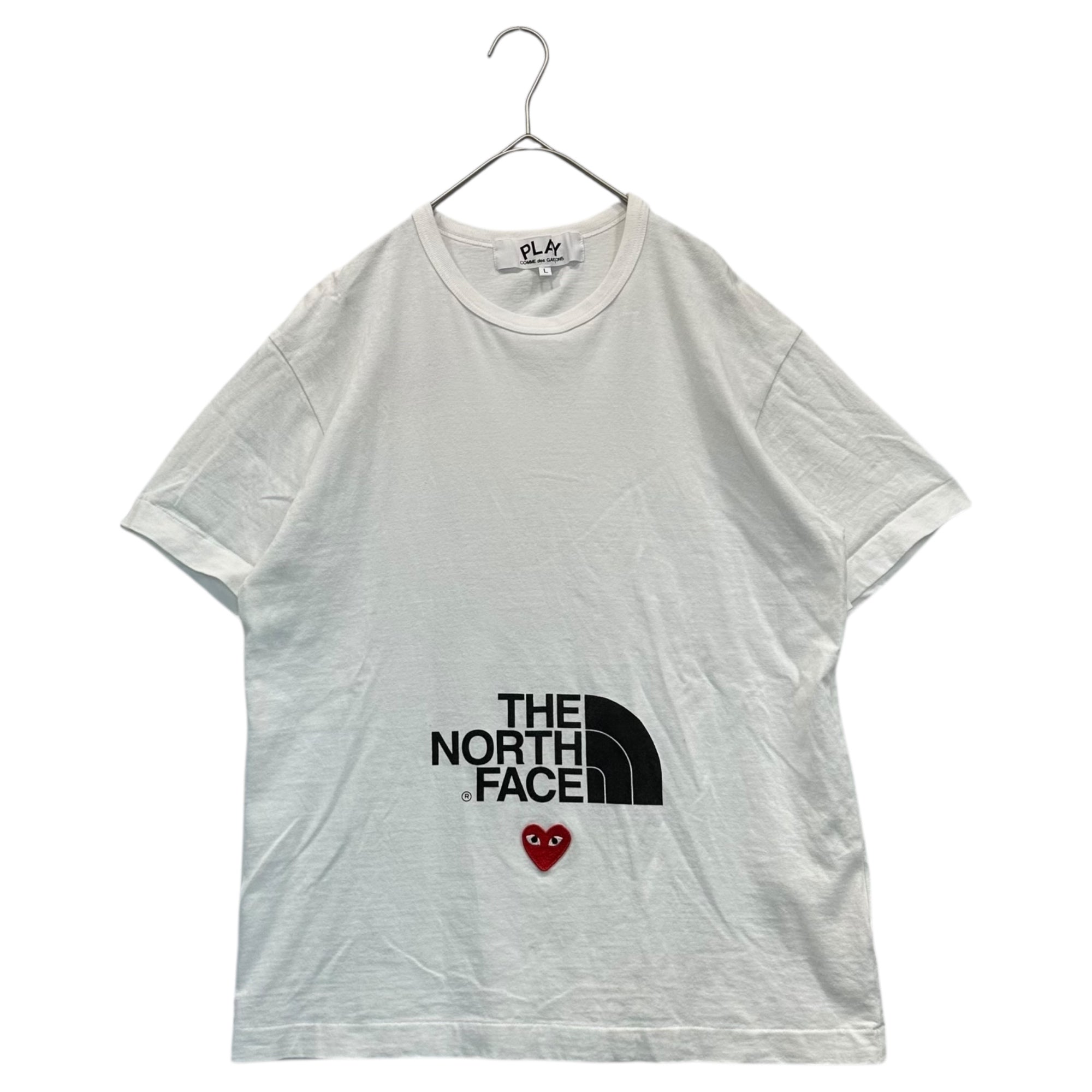 PLAY COMME des GARCONS(プレイコムデギャルソン) ノースフェイス Tシャツ L ホワイト AE-T202