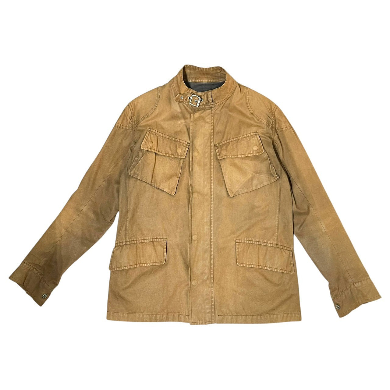 Maison Martin Margiela(メゾン マルタンマルジェラ) 01AW ⑩ M-65  oiled military jacket オイルド ミリタリー ジャケット  50(L程度) ブラウン ビニールタグ 本人期 初期 KOKONOE