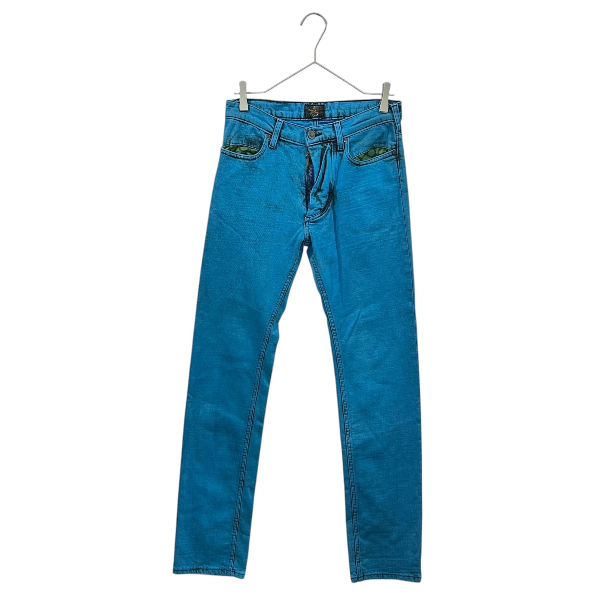 Vivienne Westwood ANGLOMANIA×Lee(ヴィヴィアンウエストウッドアングロマニア×リー) Washed Skinny Stretch Denim Pants ROCK’N  4947-1456 W28 L32 ブルー
