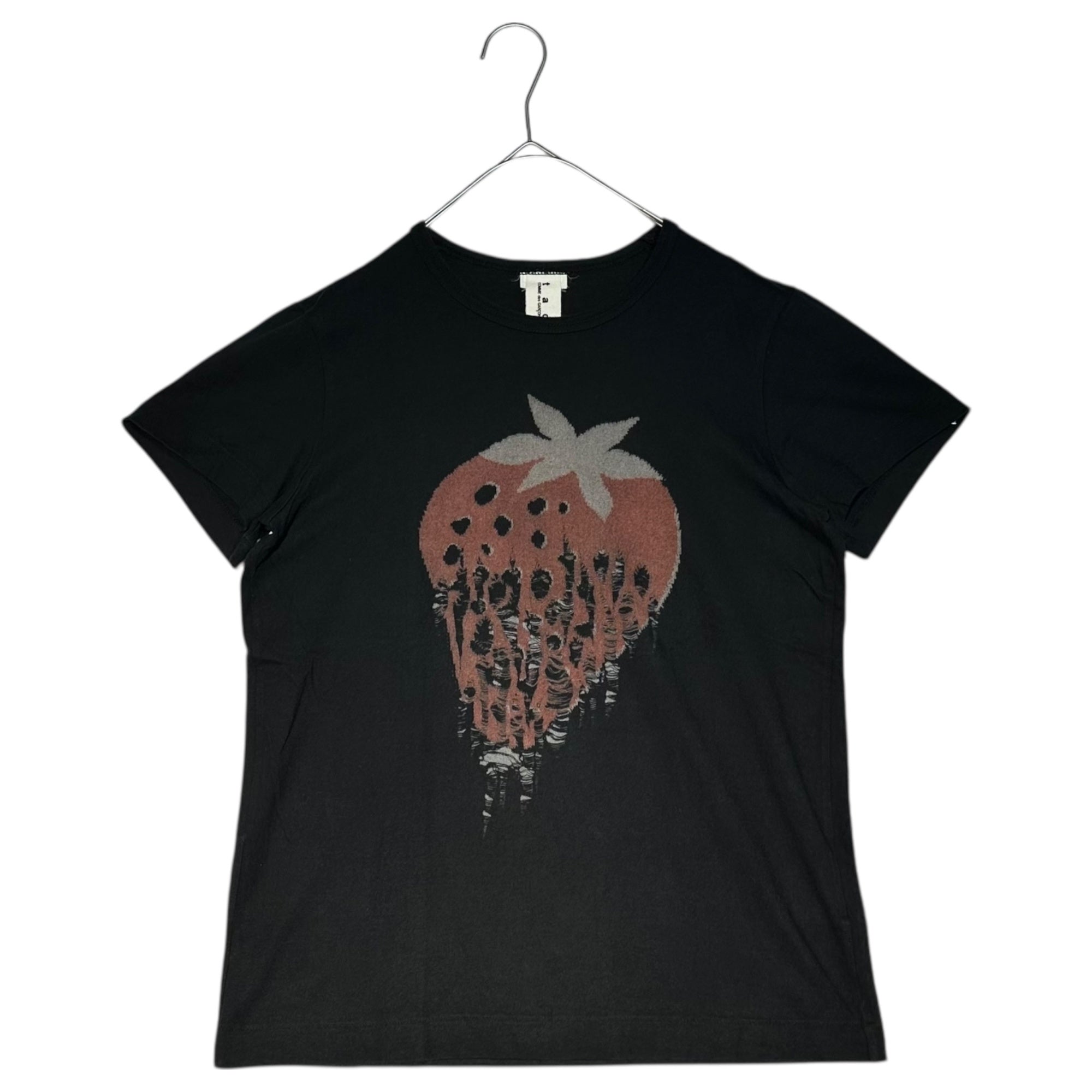 TAO COMME des GARCONS(タオコムデギャルソン) 10SS Punk Strawberry Crew Neck T-Shirt パンク ストロベリー クルーネック Tシャツ 3E-T012 M ブラック×レッド AD2009