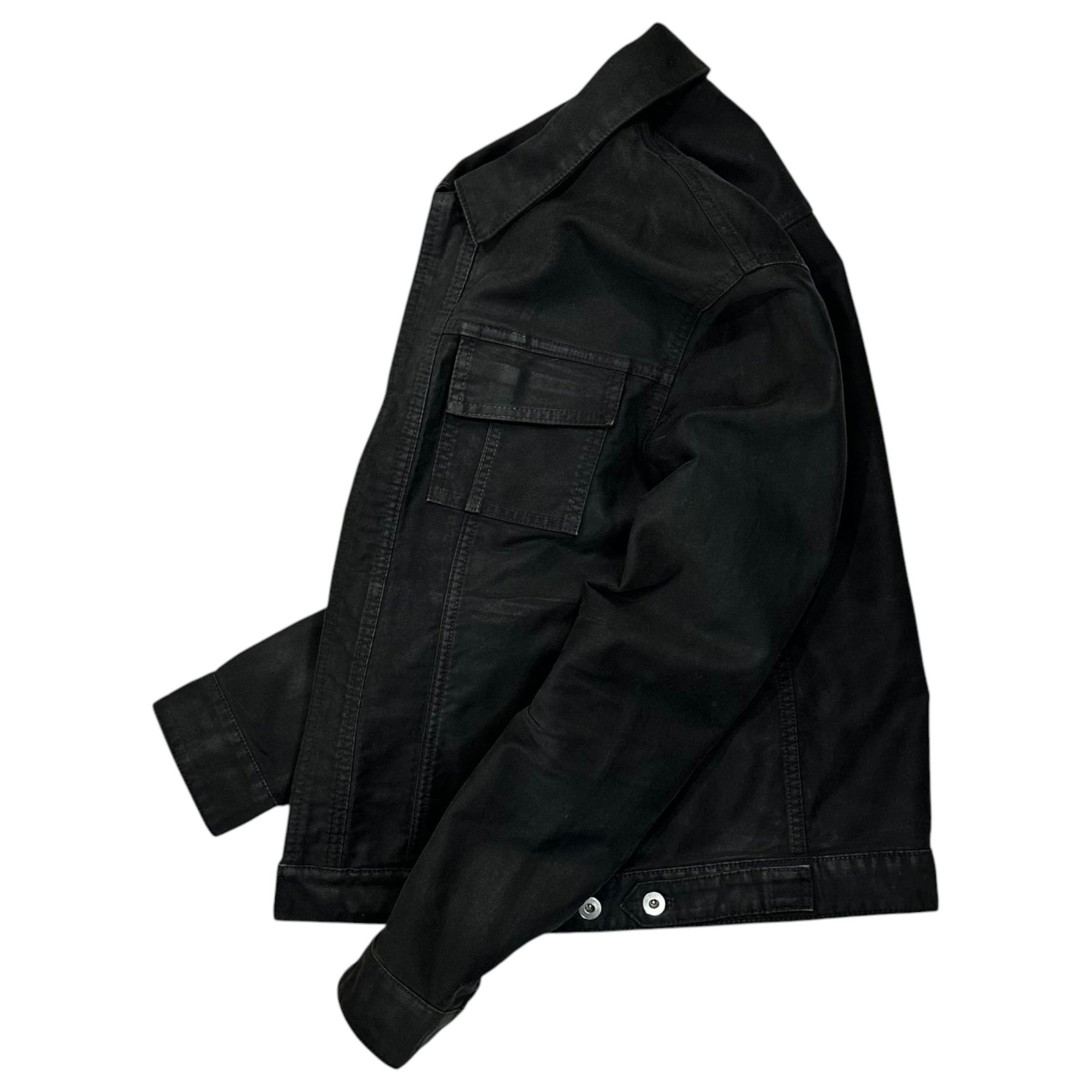 BALENCIAGA(バレンシアガ) 10AW Coated Cotton Trucker Jacket ニコラ期 2ポケット コーティング トラッカー ジャケット 244799 48 ブラック