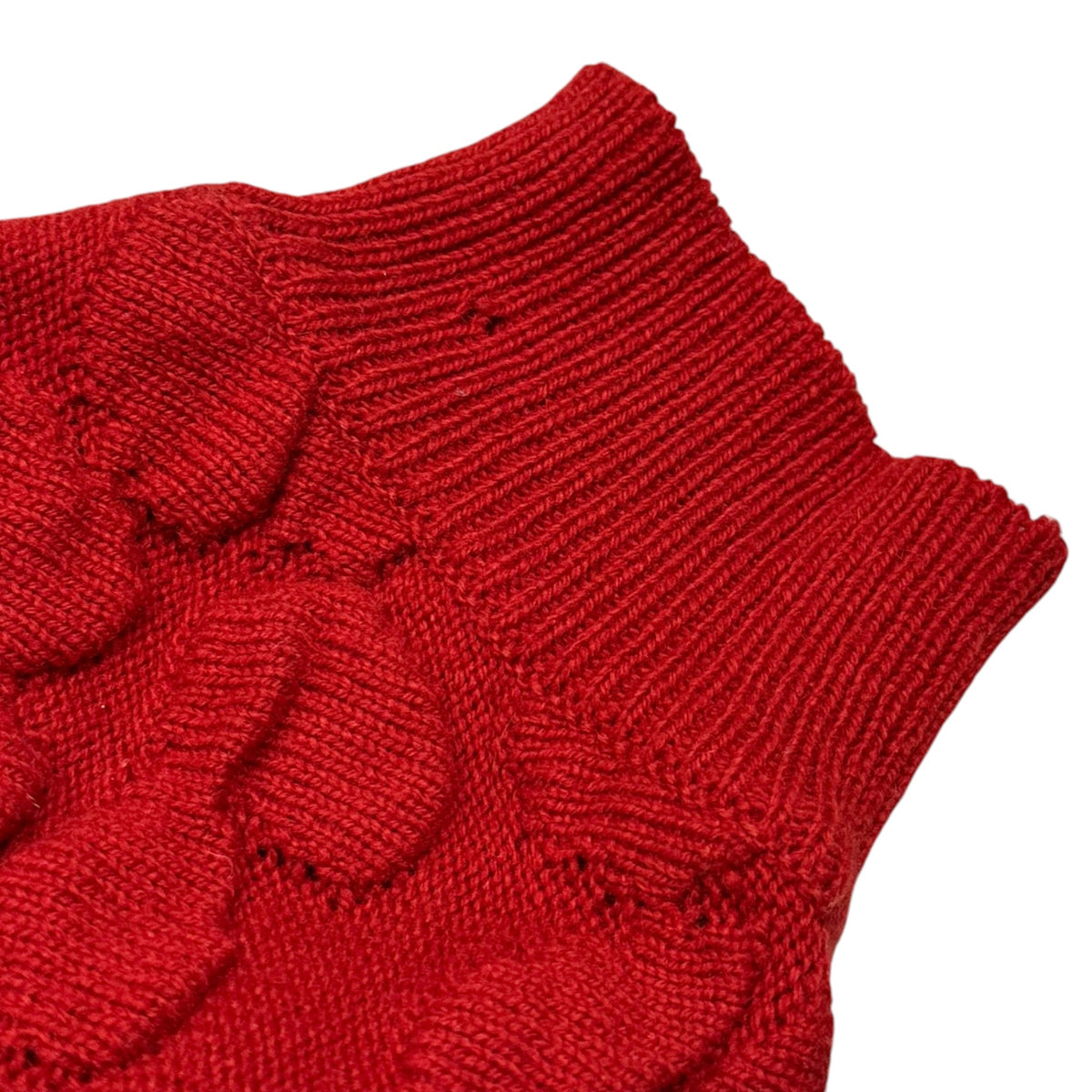 COMME des GARCONS(コムデギャルソン) 1996AW Floral-Woven Asymmetrical Short-Length Dolman Knit 花 織り 変形 ショート レングス ドルマン ニット GN-040220 FREE レッド AD1996 90s アーカイブ