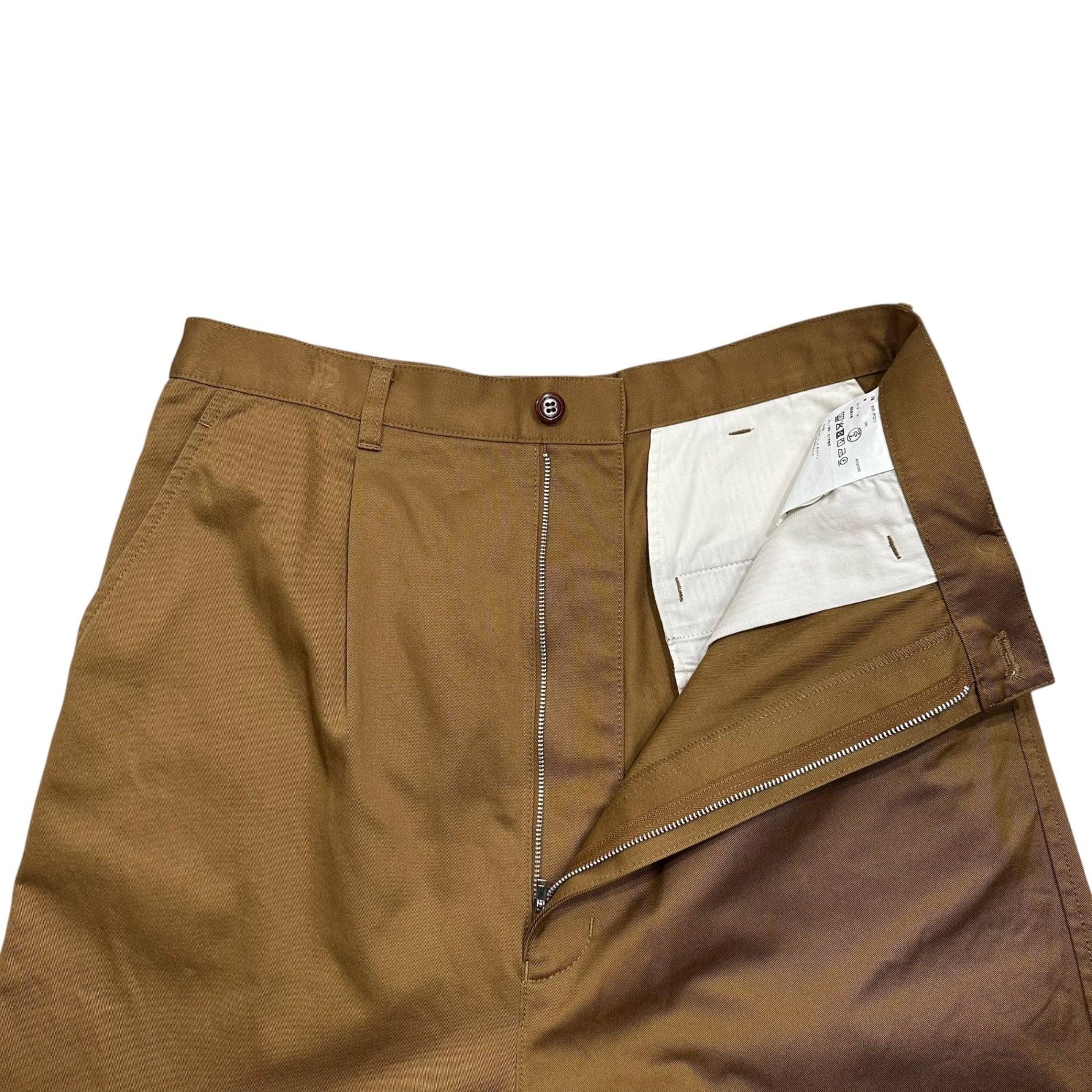 JUNYA WATANABE MAN(ジュンヤワタナベマン) 2025AW Cotton Serge Chino Pants 綿サージ チノ パンツ WP-P011 M ブラウン AD2025 ワイド テーパード 1タック