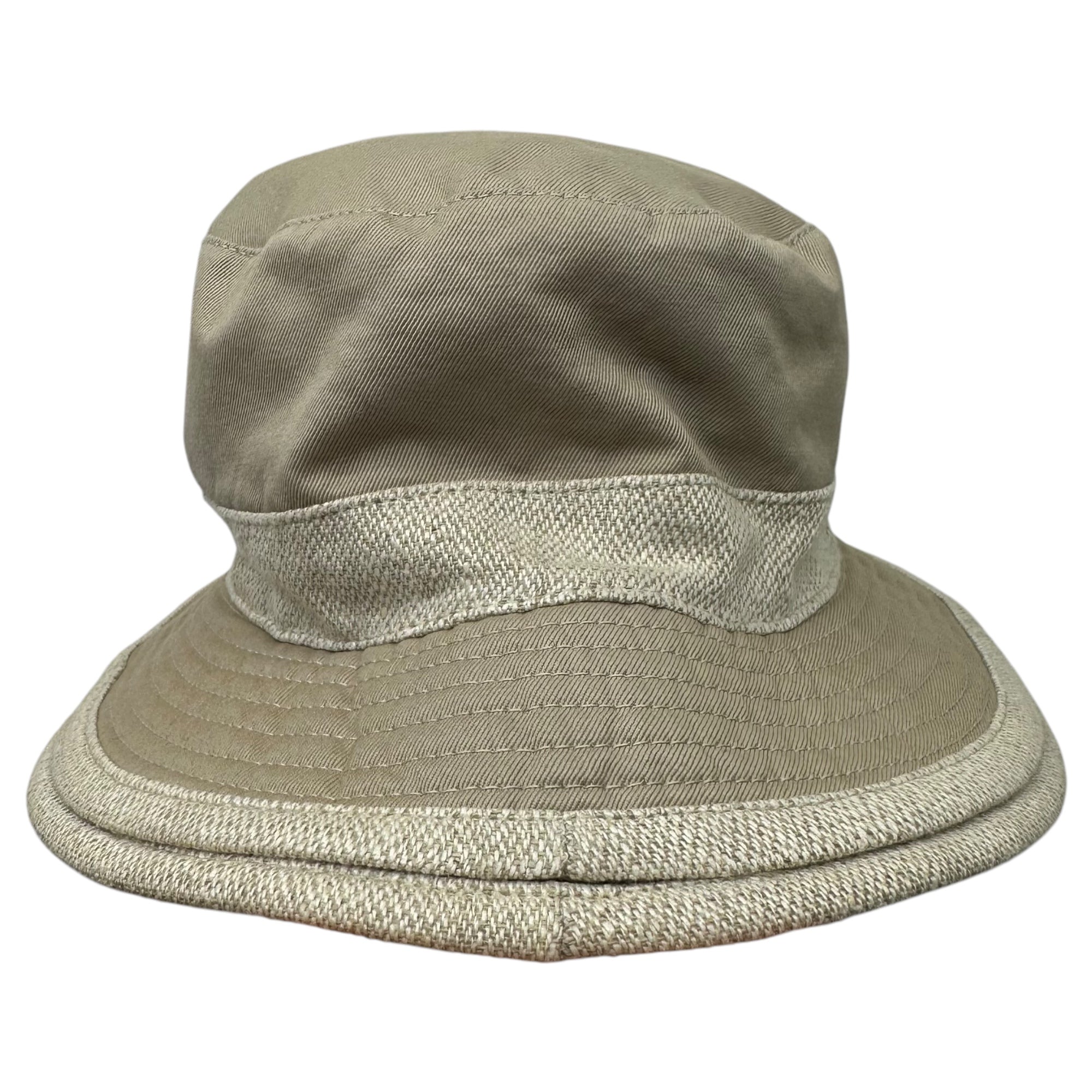 HERMES(エルメス) MOTSCH Double Brim Bucket Hat 2重 ツバ バケット ハット 56 ベージュ コットン リネン 帽子