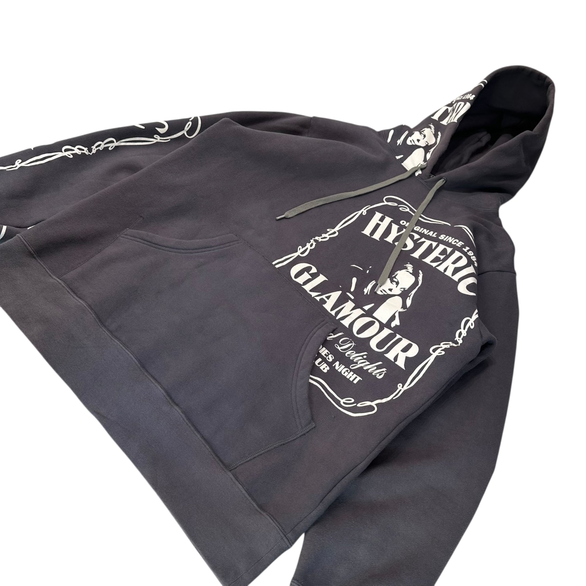 HYSTERIC GLAMOUR(ヒステリックグラマー) HYS WHISKY Hoodie ヒスガール プリント プルオーバー パーカー 02243CF04 L グレー