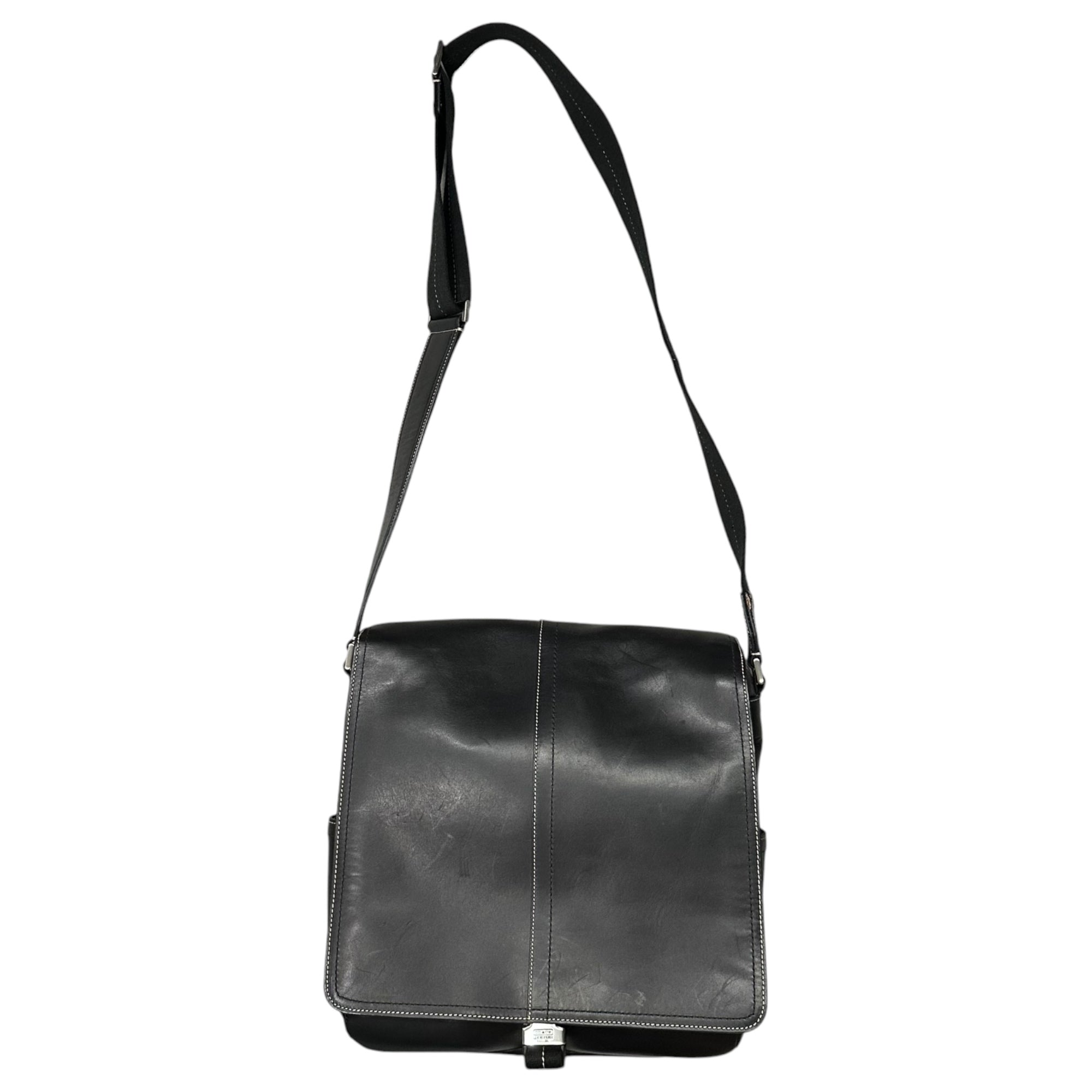 COACH(コーチ) Atlantic Map Messenger Leather Shoulder Bag アトランティックマップ メッセンジャー レザー ショルダー バッグ K1093-F05A02 ブラック