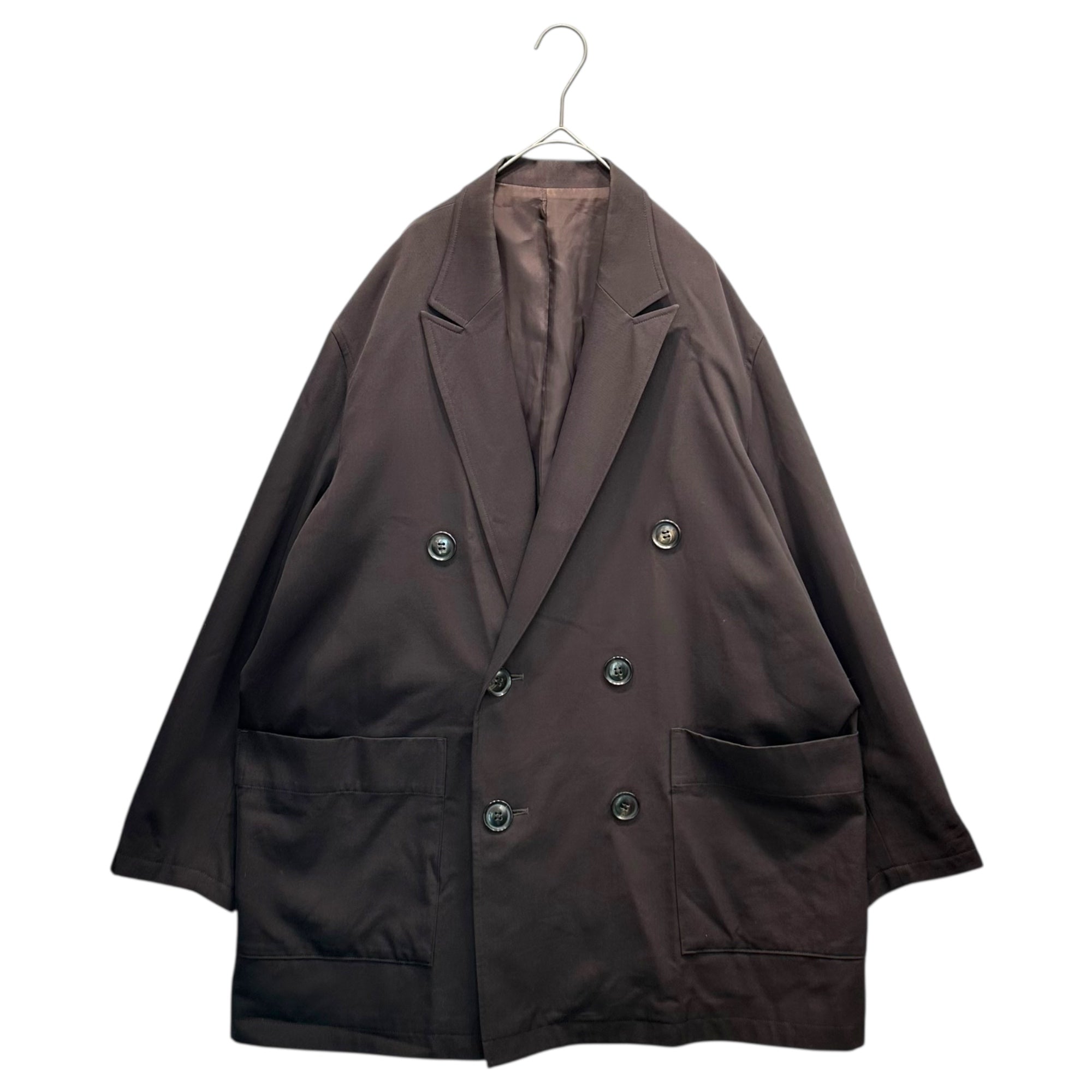 Y's(ワイズ) Old Big Silhouette Double-Breasted Wool Jacket オールド ビッグシルエット ダブルブレスト ウール ジャケット YX-J61-112 FREE ブラウン メンズ着用可能サイズ