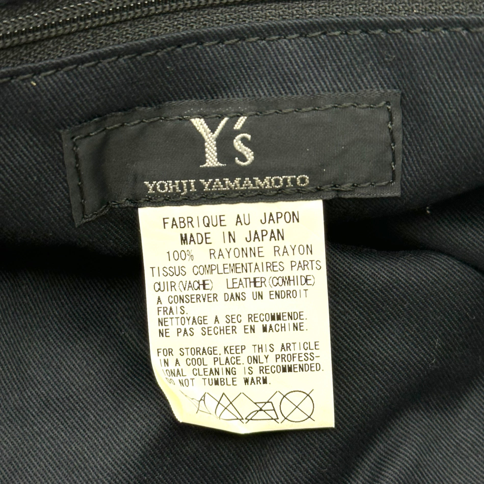 Y's(ワイズ) Leather Shoulder Bag レザー ショルダー ショルダー バッグ YY-I08-281 ネイビー×ブラック