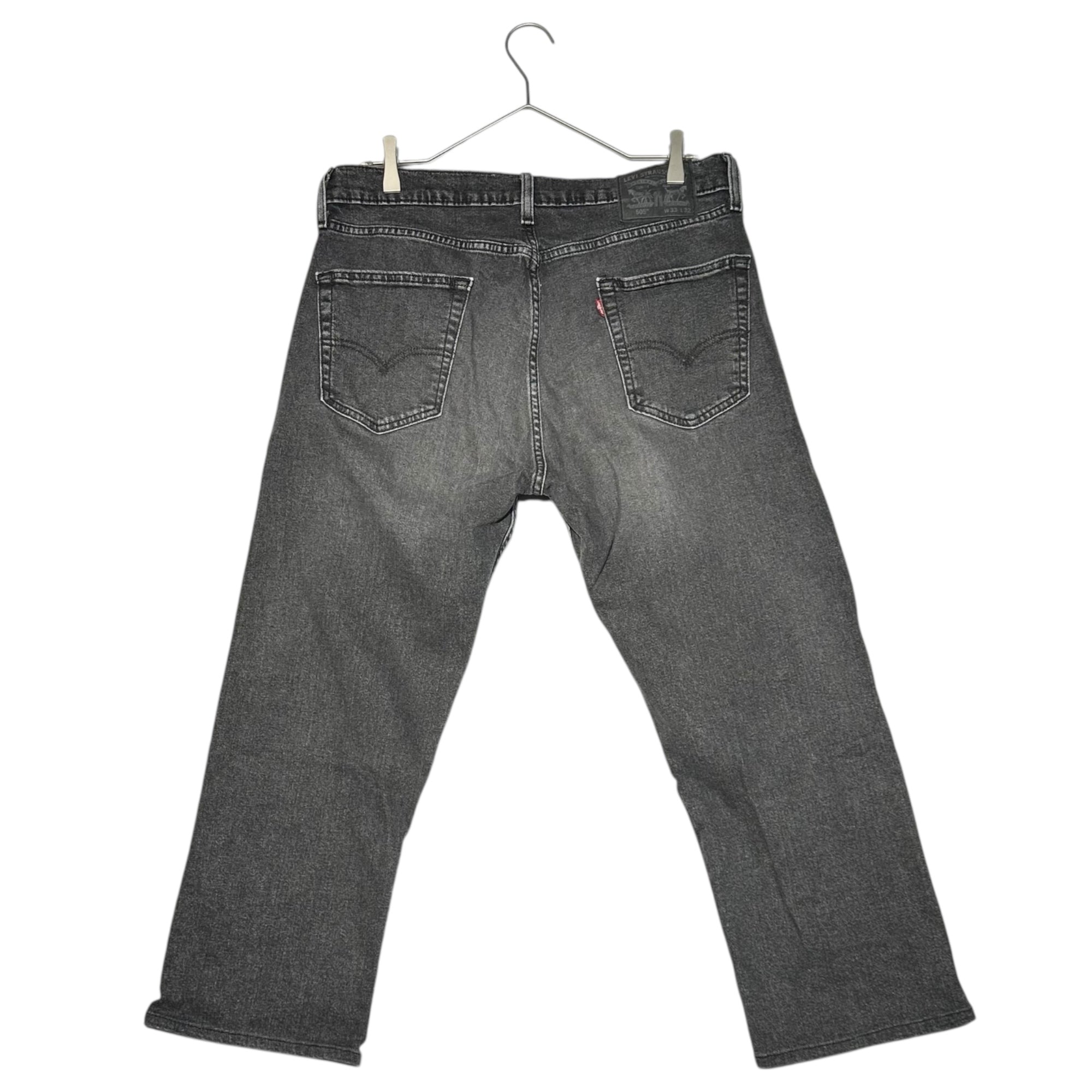 LEVI'S PREMIUM(リーバイスプレミアム) CLASSIC REGULAR STRAIGHT BLUE DENIM JEANS ストレート ストレッチ ジーンズ 505 00505-1594 33 ブラック