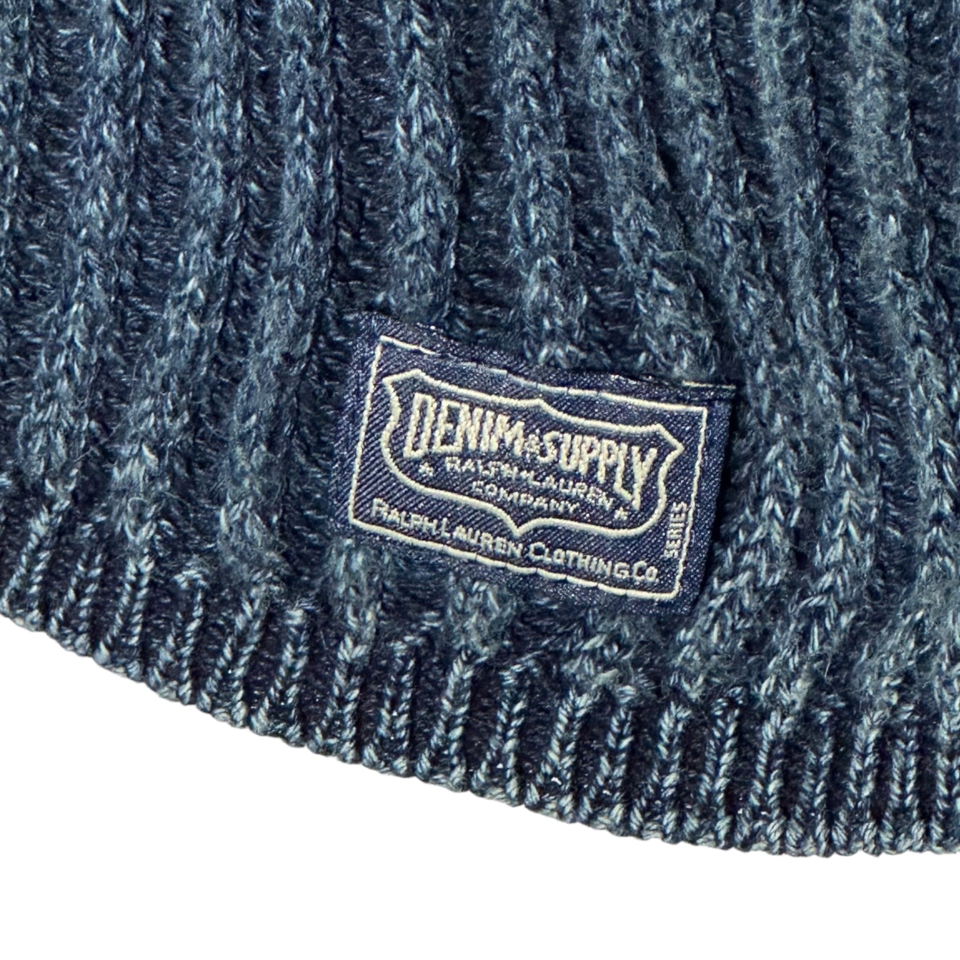 DENIM & SUPPLY RALPH LAUREN(デニム&サプライラルフローレン) Indigo-dyed Long-Sleeve Henley Neck Knit インディゴ染め 長袖 ヘンリーネック ニット 788504698001 M インディゴ