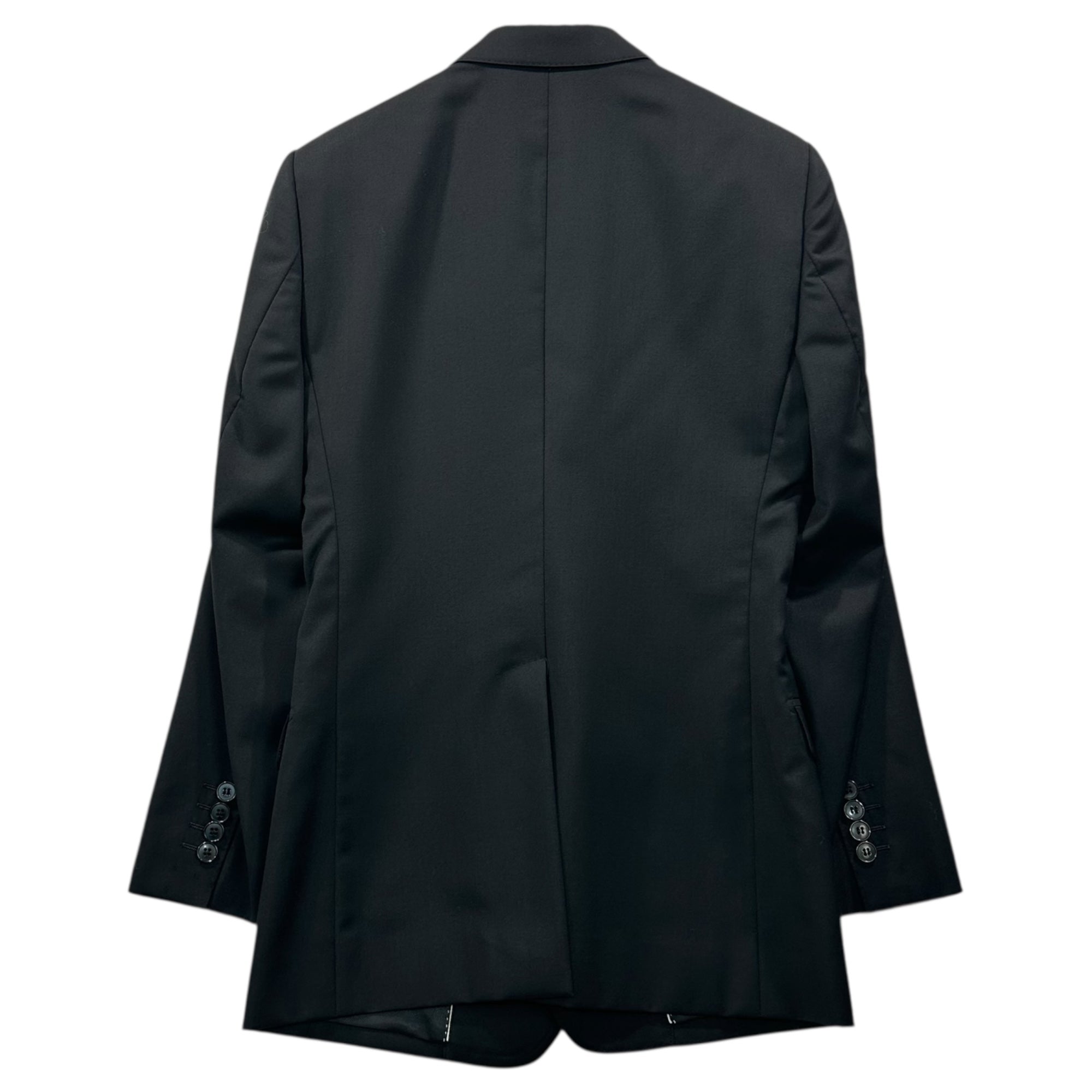 DOLCE&GABBANA(ドルチェ&ガッバーナドルガバ) MARTINI WOOL 100% 2B Tailored Jacket マルティーニ テーラード ジャケット G1UGMT 44(XS程度) ブラック
