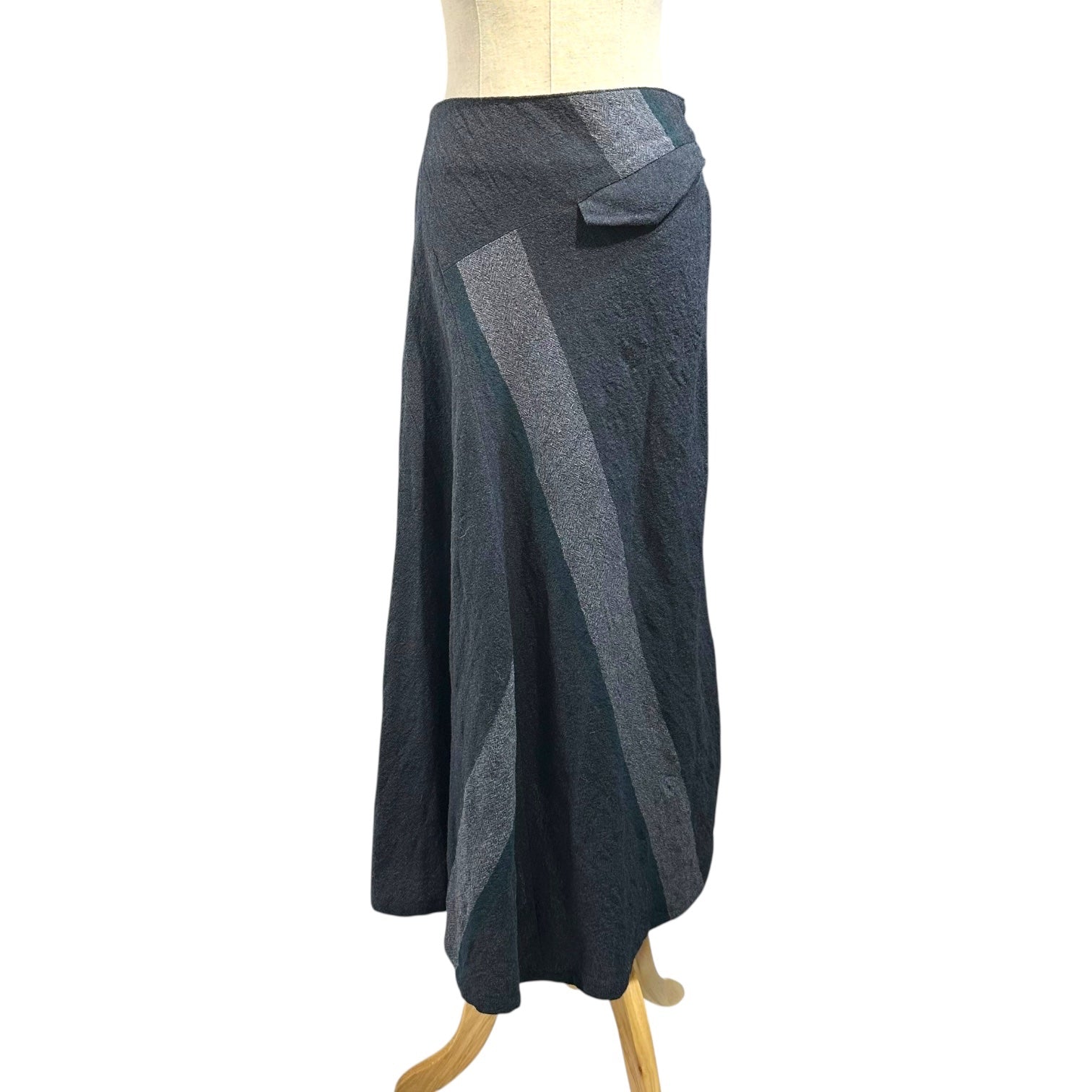 Y's(ワイズ) Asymmetrical flare wool long skirt アシンメトリー フレア ウール ロング スカート YS-S15-122 1 グレー