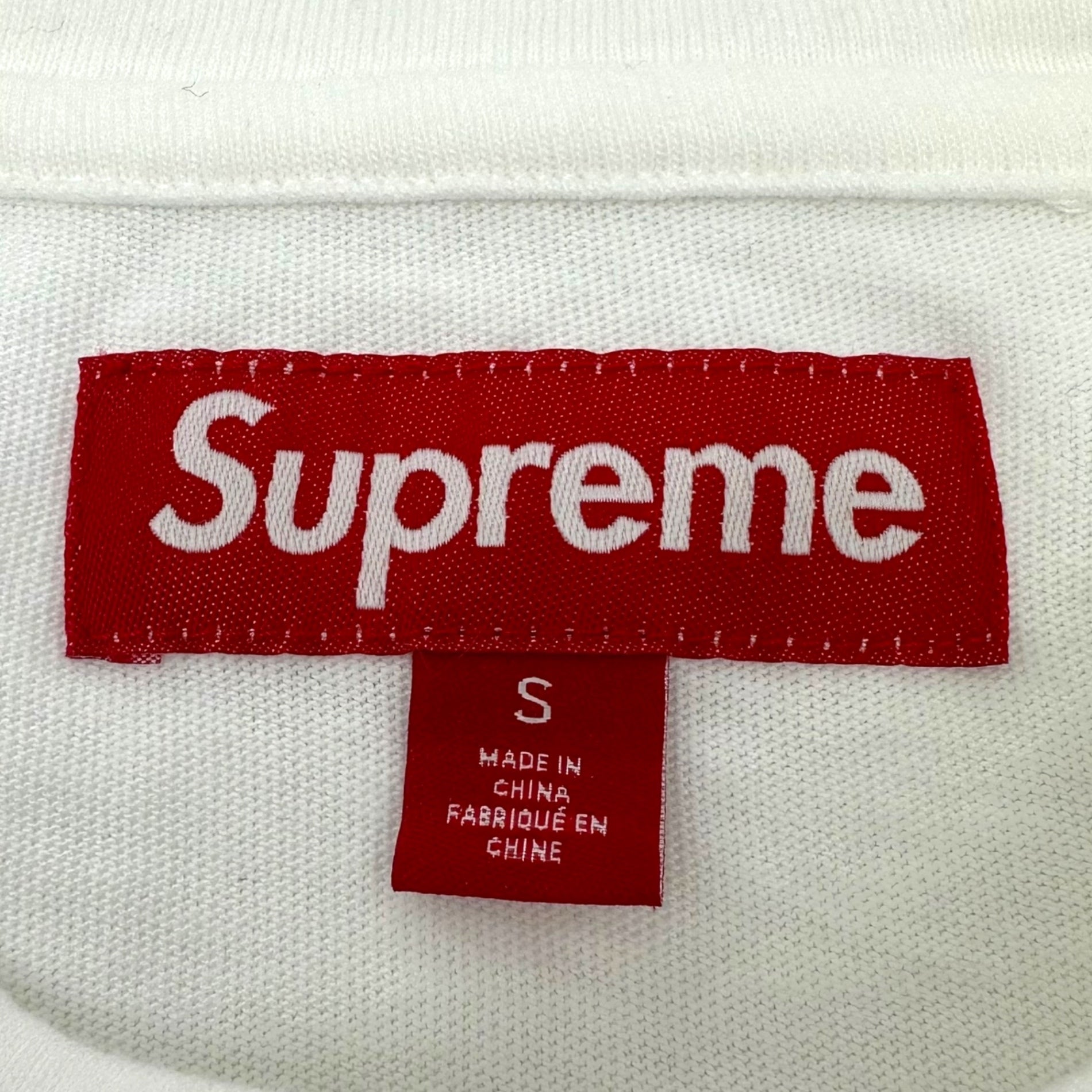 SUPREME(シュプリーム) 25AW Cracked Stretch S/S Top ロゴ プリント Tシャツ S ホワイト 25FW