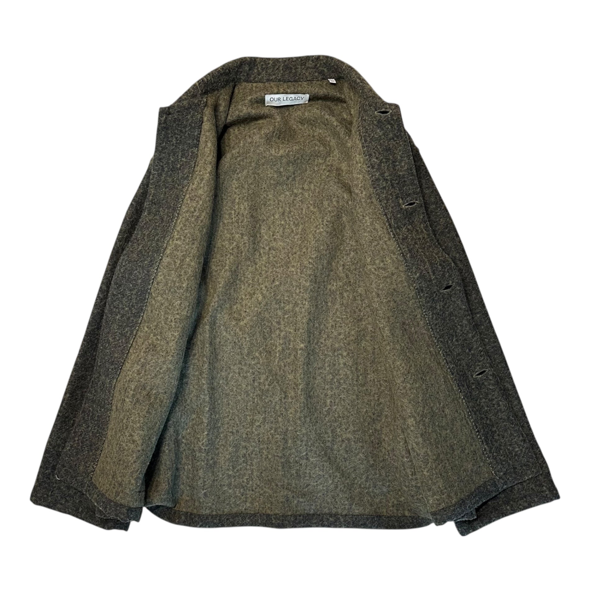 OUR LEGACY(アワーレガシー) 23AW HAVEN JACKET ヘイブン ジャケット M4236HM 44 ブラック×カーキ ウール カバーオール