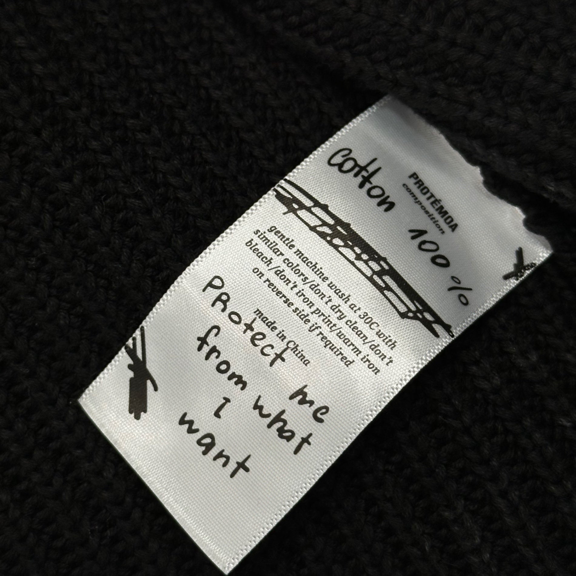 PROTEMOA(プロテモア) Triple Zip Cardigan トリプル ジップ カーディガン 表記無 ブラック ドライバーズ ニット