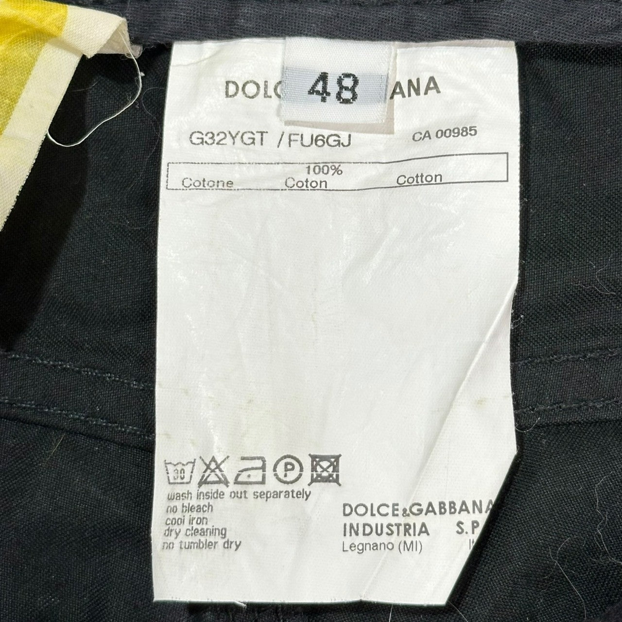 DOLCE&GABBANA(ドルチェ&ガッバーナドルガバ) Basic Chino Pants ベーシック チノ パンツ G32YGT/FU6GJ 48(M) ブラック